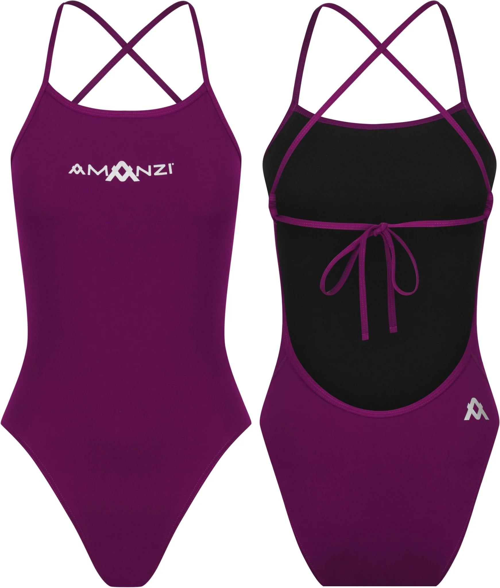 AMANZI GIRLS BORDEAUX TIE BACK ONE PIECE - Image 3