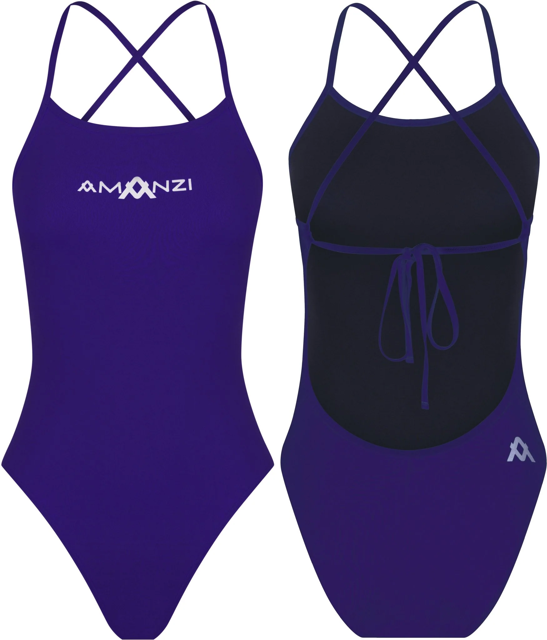 AMANZI WOMENS BLUEBERRY TIE BACK ONE PIECE - Image 3
