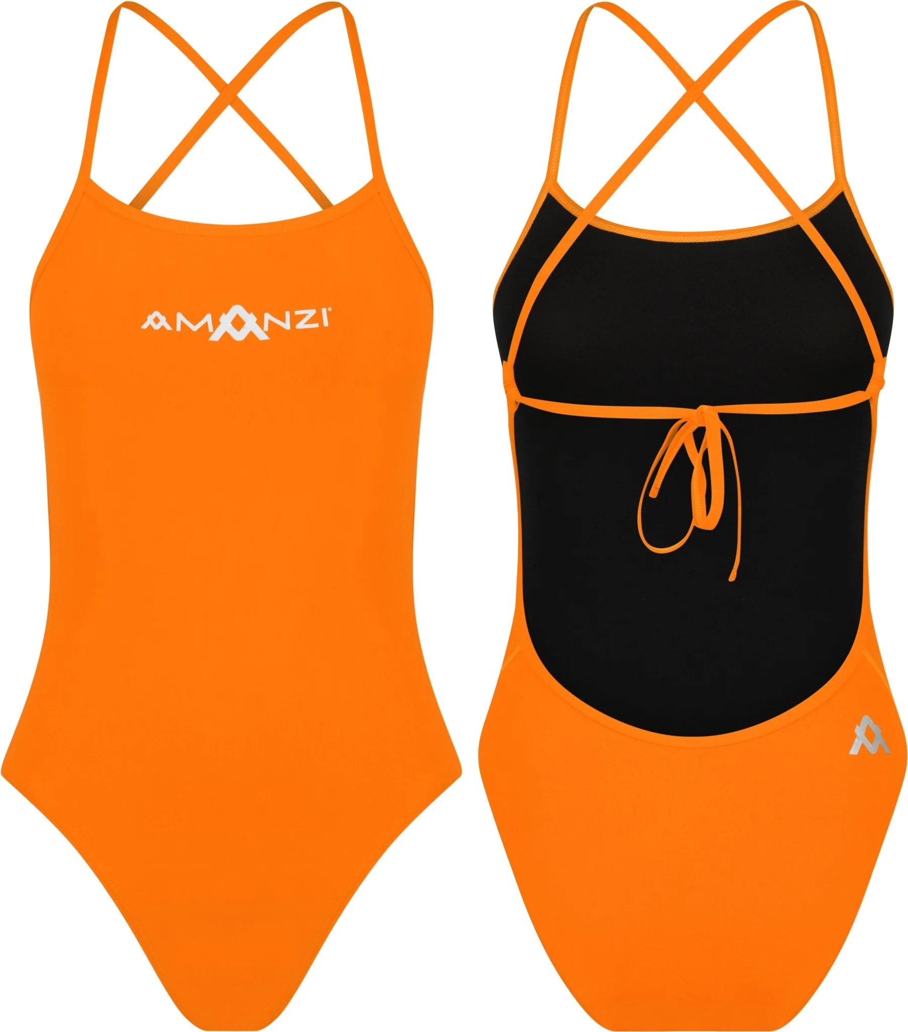 AMANZI WOMENS SHERBET TIE BACK ONE PIECE - Image 3