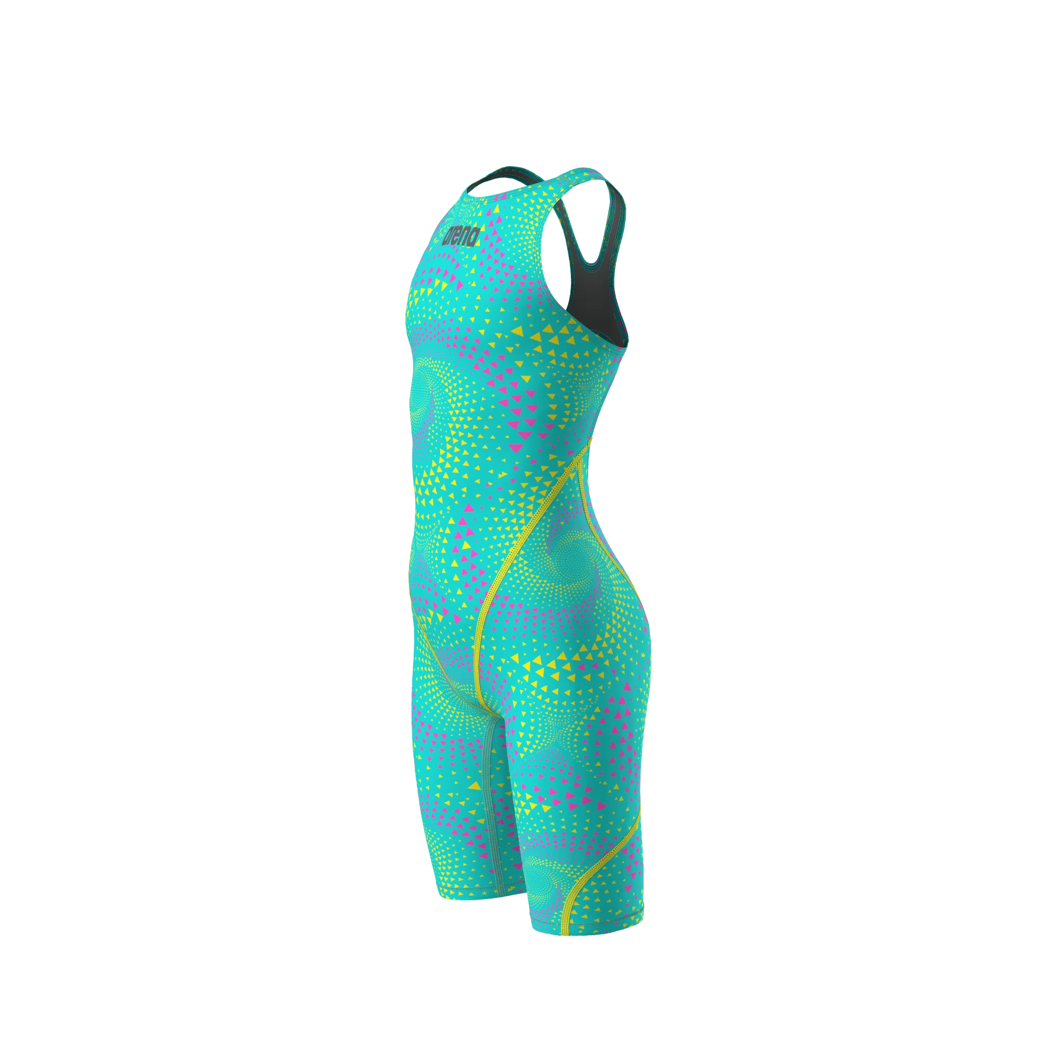 ARENA GIRLS POWERSKIN ST NEXT FIREFLOW SEAGLASS OPEN BACK KNEESUIT - Image 10
