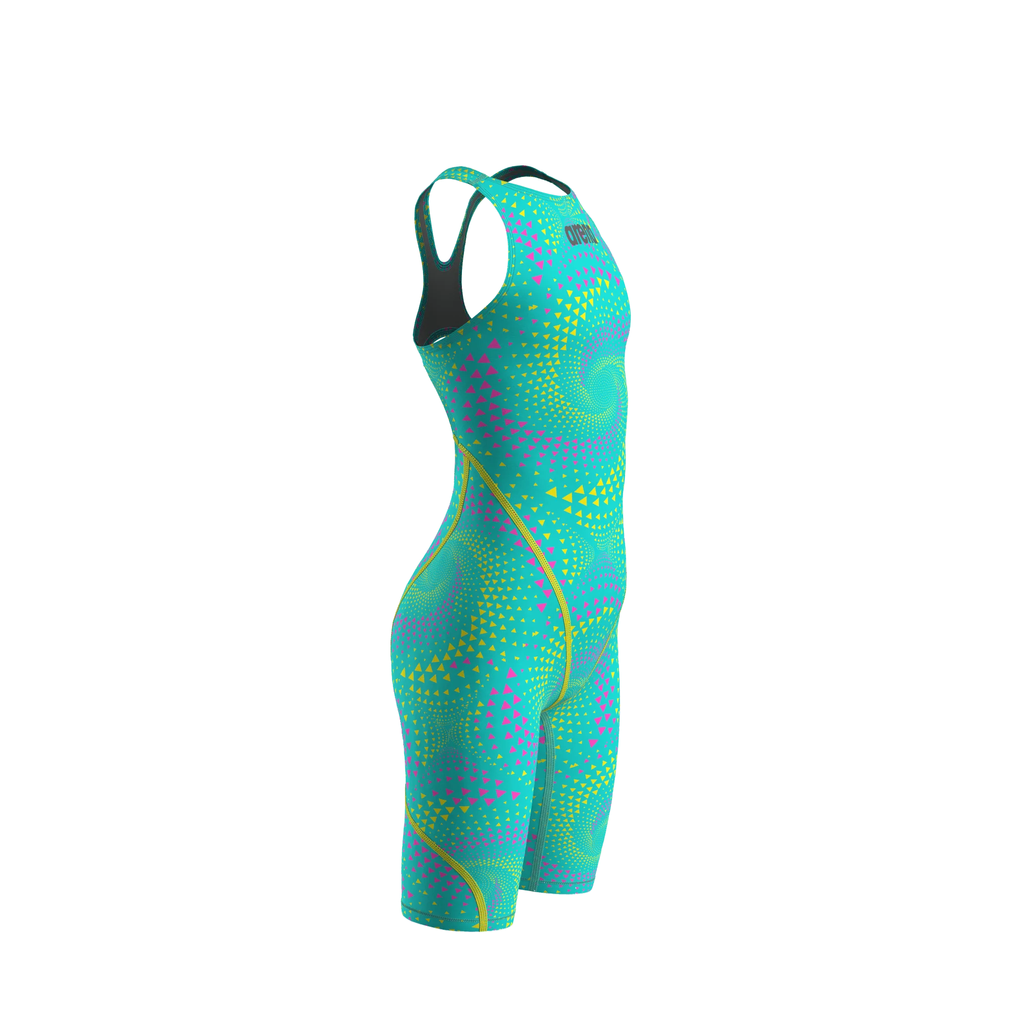 ARENA GIRLS POWERSKIN ST NEXT FIREFLOW SEAGLASS OPEN BACK KNEESUIT - Image 11