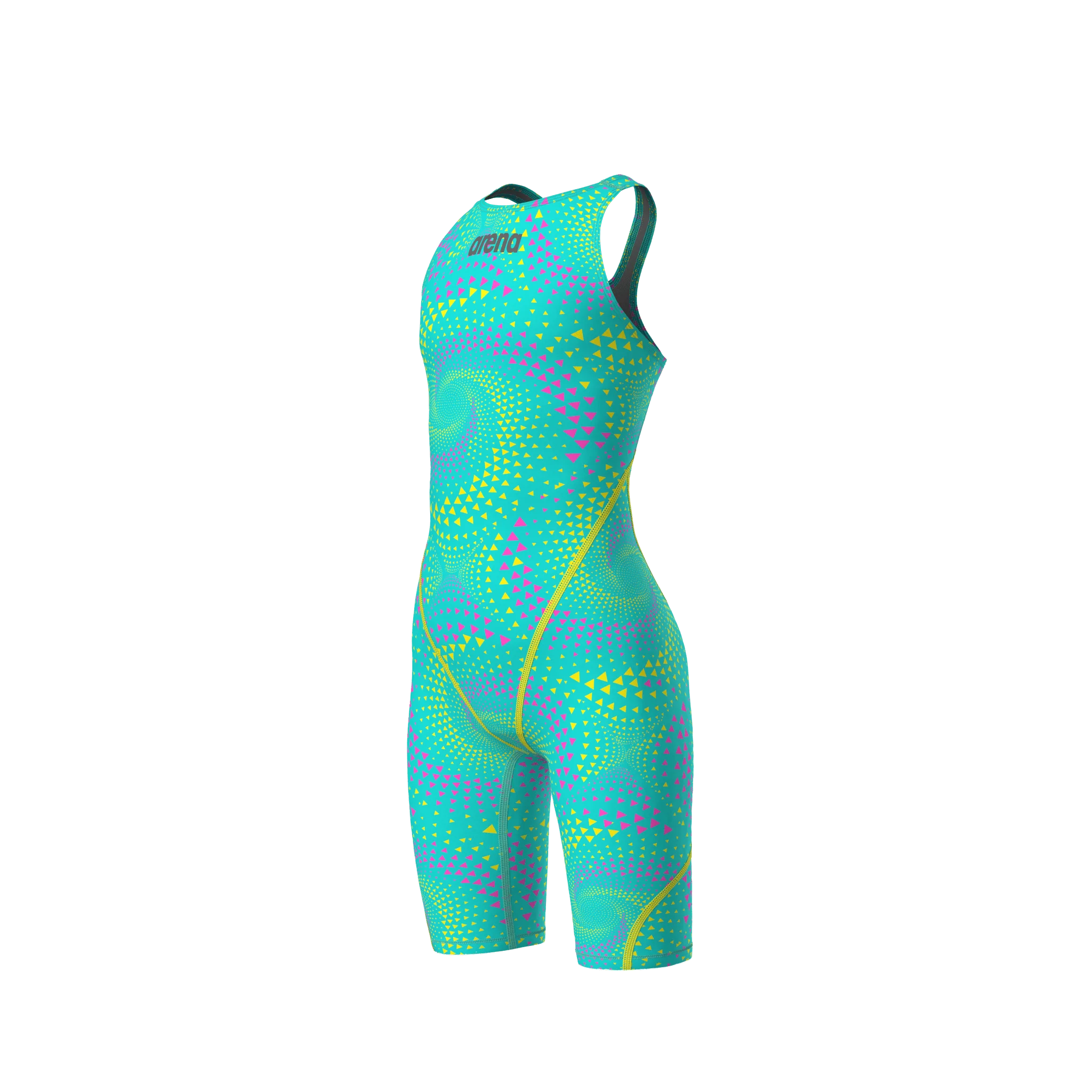ARENA GIRLS POWERSKIN ST NEXT FIREFLOW SEAGLASS OPEN BACK KNEESUIT - Image 8