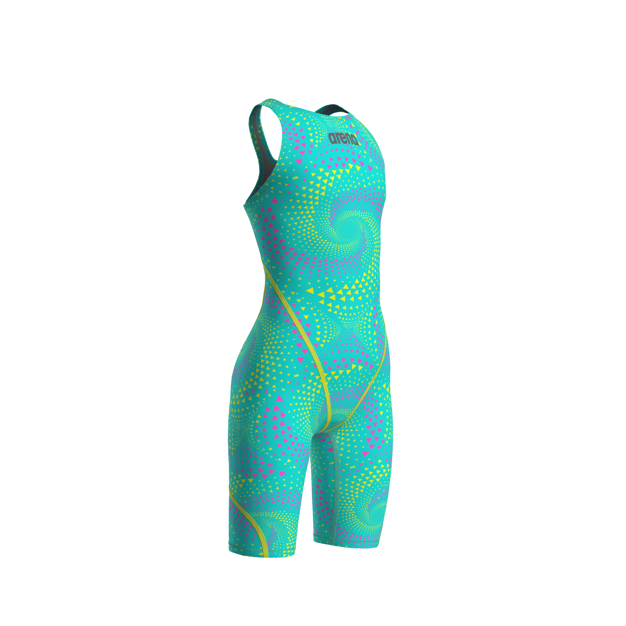 ARENA GIRLS POWERSKIN ST NEXT FIREFLOW SEAGLASS OPEN BACK KNEESUIT - Image 9