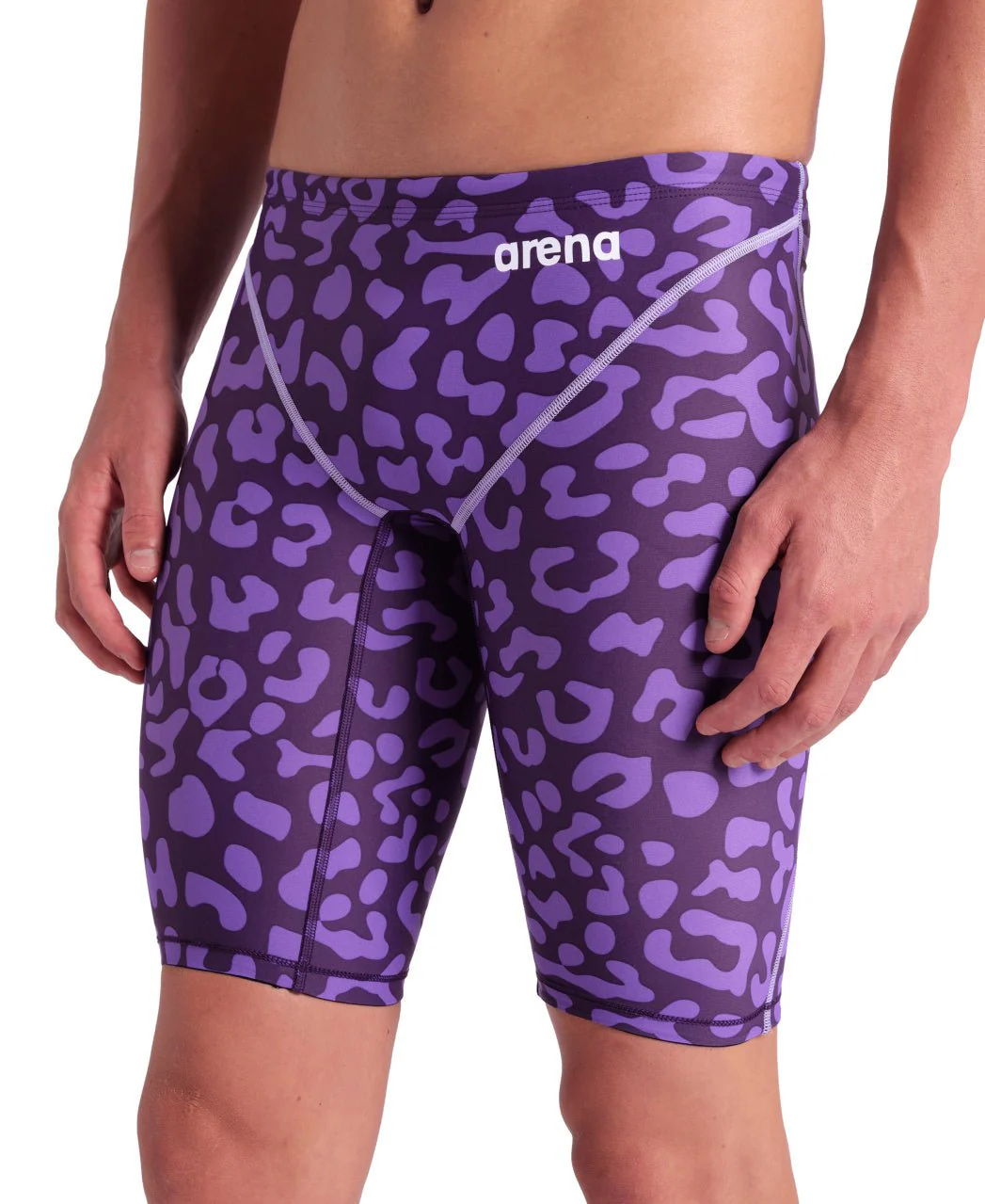 ARENA MENS LEOPARD SKIN VIOLET POWERSKIN ST NEXT JAMMER - Image 5