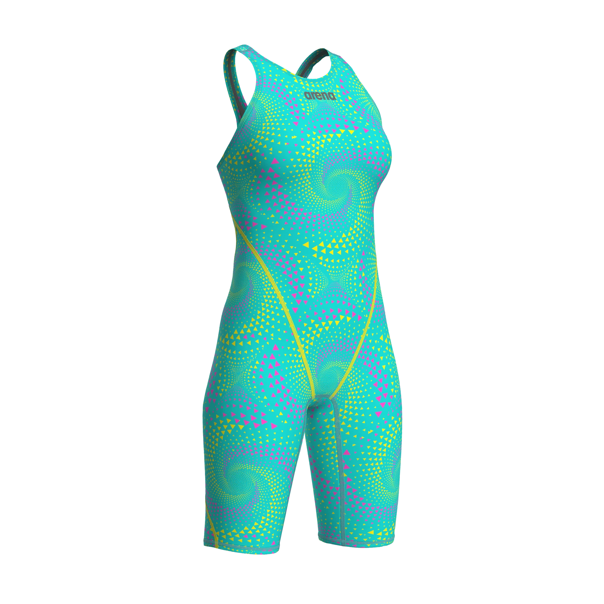ARENA WOMENS POWERSKIN ST NEXT FIREFLOW SEAGLASS OPEN BACK KNEESUIT - Image 8