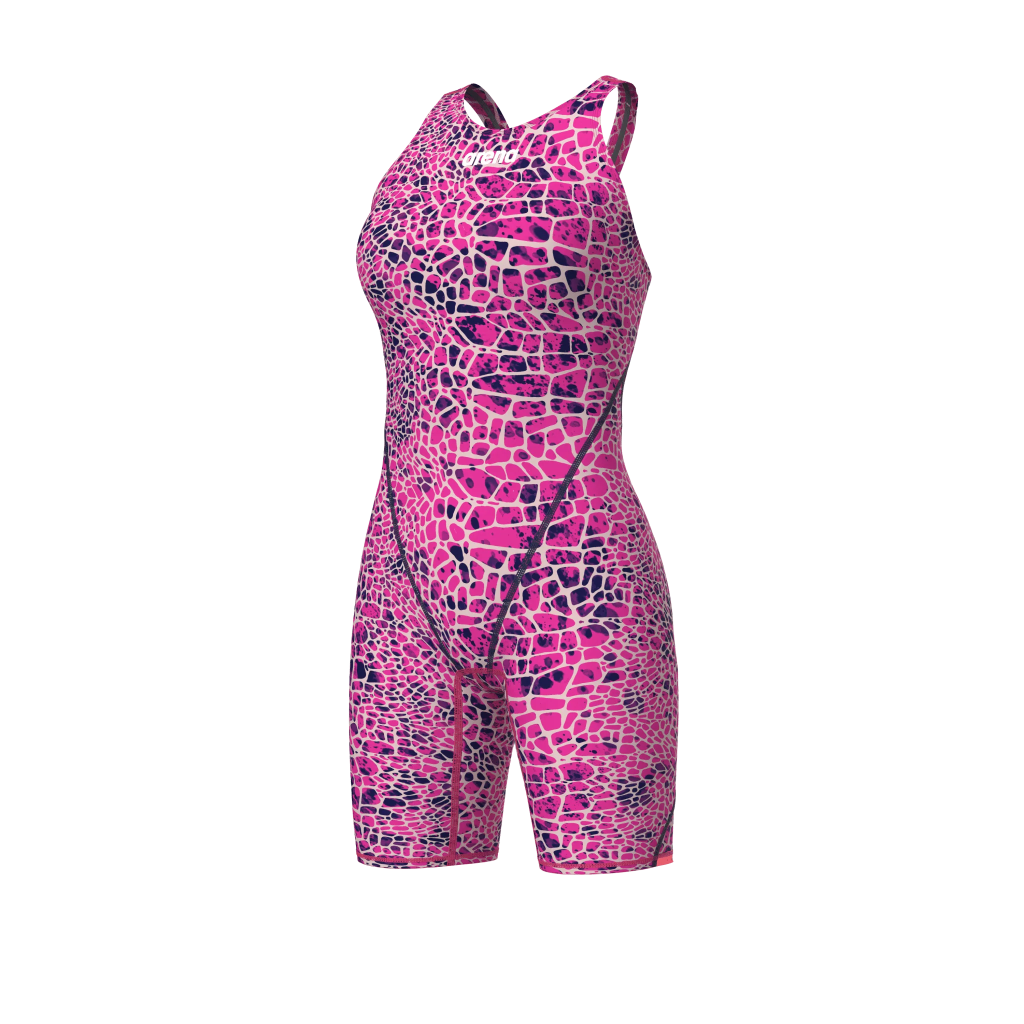 ARENA WOMENS POWERSKIN ST NEXT SNAKESKIN OPEN BACK KNEESUIT - Image 10