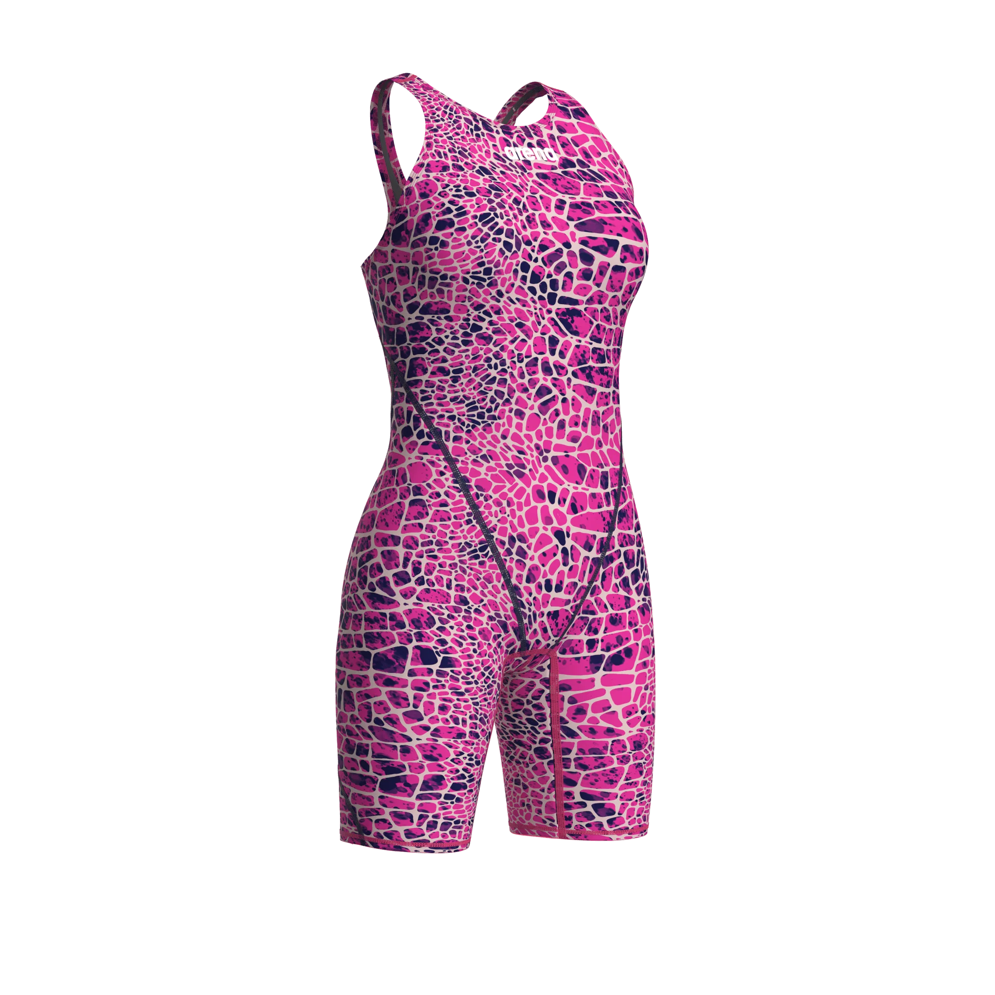 ARENA WOMENS POWERSKIN ST NEXT SNAKESKIN OPEN BACK KNEESUIT - Image 11