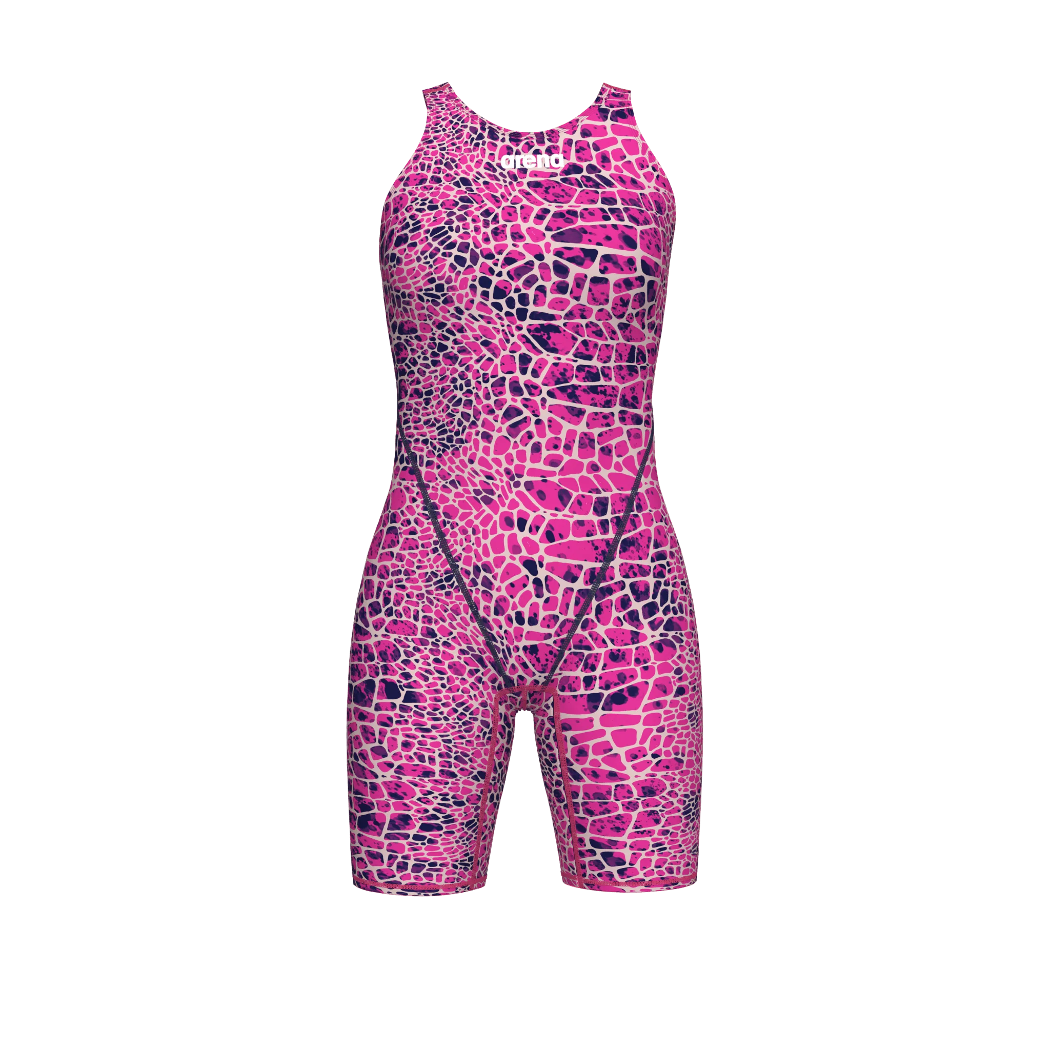 ARENA WOMENS POWERSKIN ST NEXT SNAKESKIN OPEN BACK KNEESUIT - Image 6