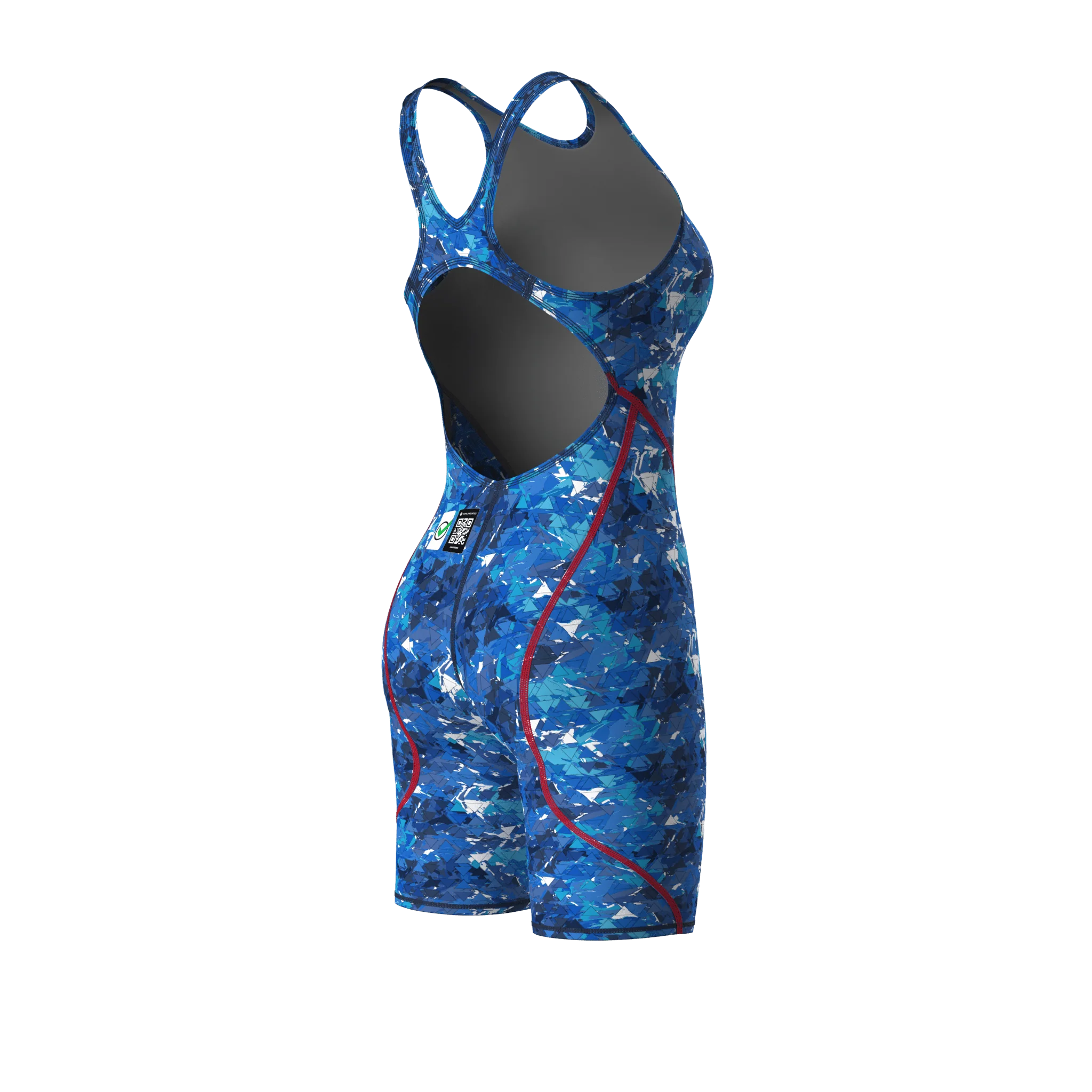 ARENA WOMENS POWERSKIN ST NEXT SPLASHY MULTI OPEN BACK KNEESUIT - Image 11