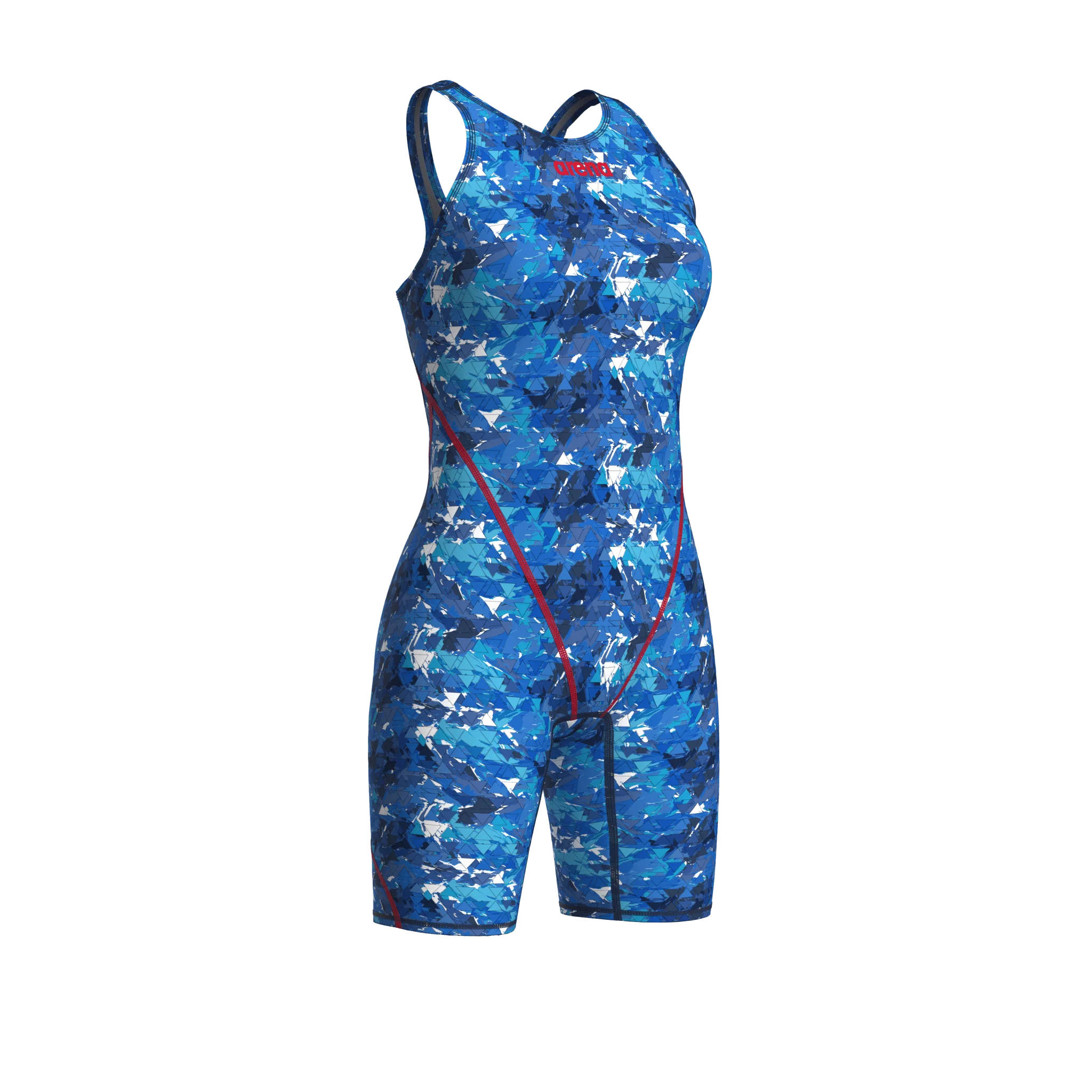 ARENA WOMENS POWERSKIN ST NEXT SPLASHY MULTI OPEN BACK KNEESUIT - Image 7