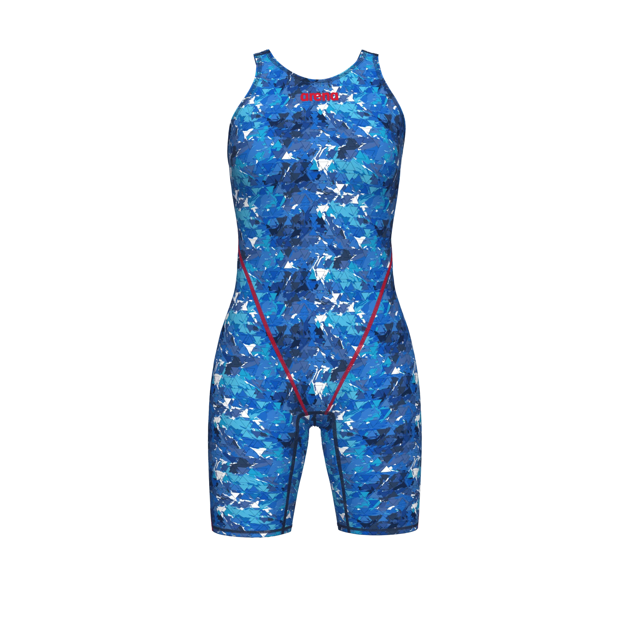 ARENA WOMENS POWERSKIN ST NEXT SPLASHY MULTI OPEN BACK KNEESUIT - Image 8