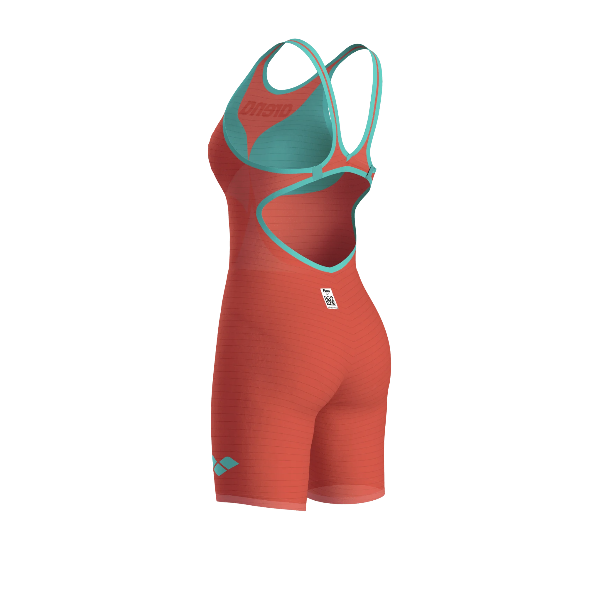 ARENA WOMENS POWERSKIN SUNSET CORAL CARBON AIR² OPEN BACK KNEESUIT - Image 10