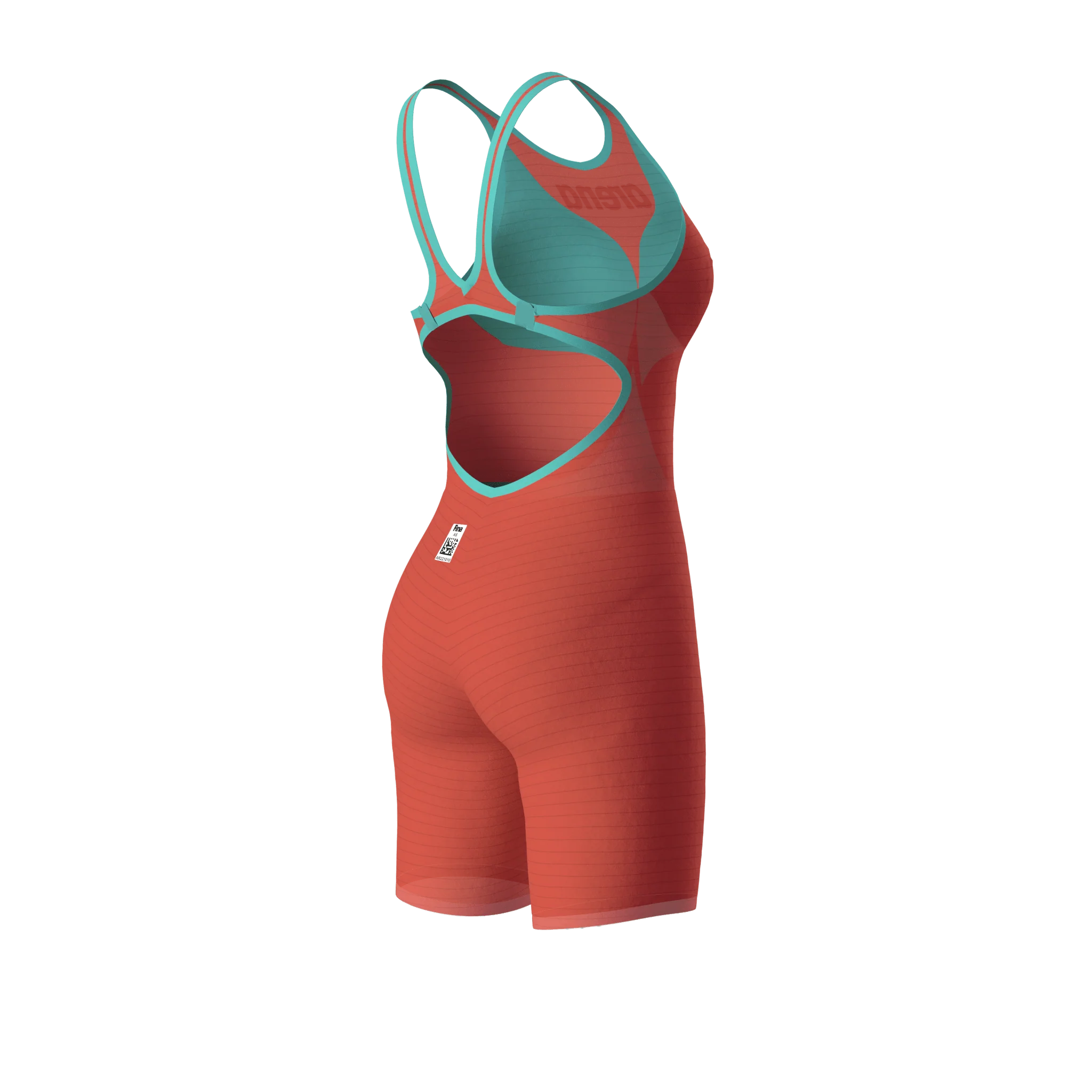 ARENA WOMENS POWERSKIN SUNSET CORAL CARBON AIR² OPEN BACK KNEESUIT - Image 11