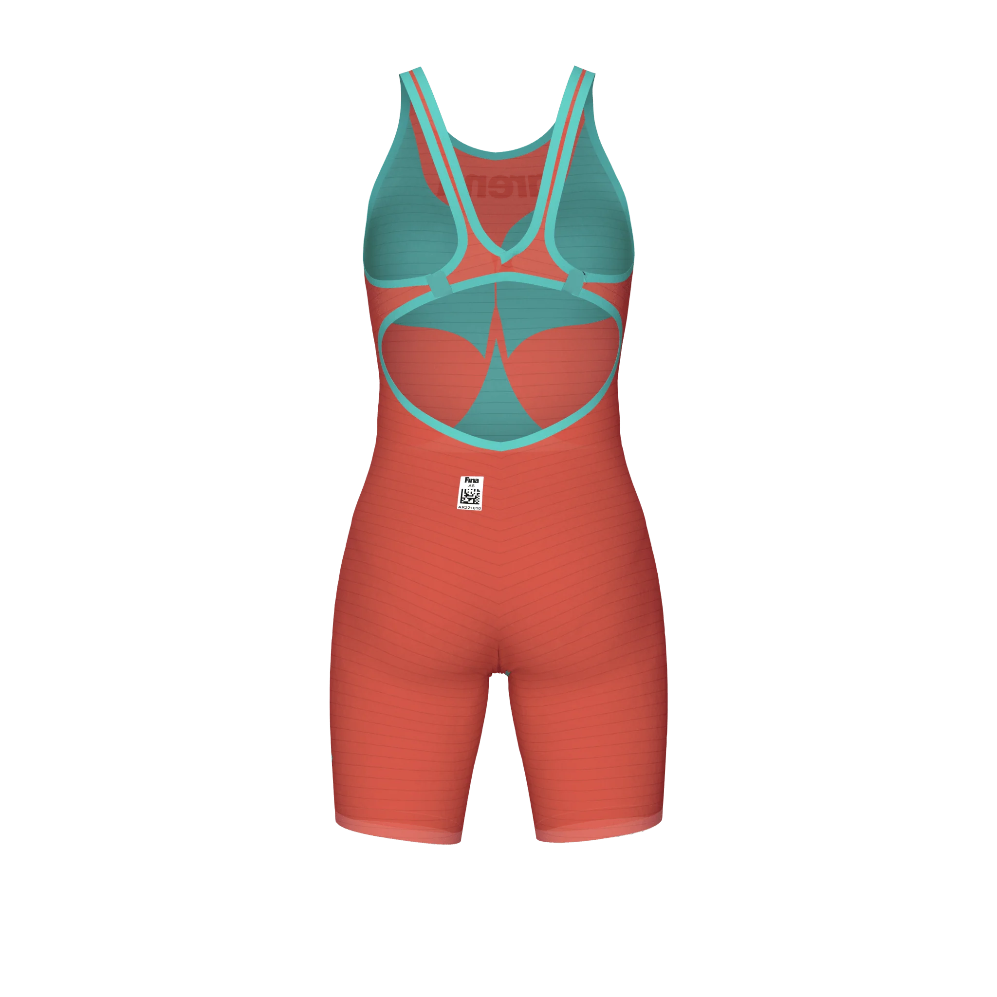 ARENA WOMENS POWERSKIN SUNSET CORAL CARBON AIR² OPEN BACK KNEESUIT - Image 9