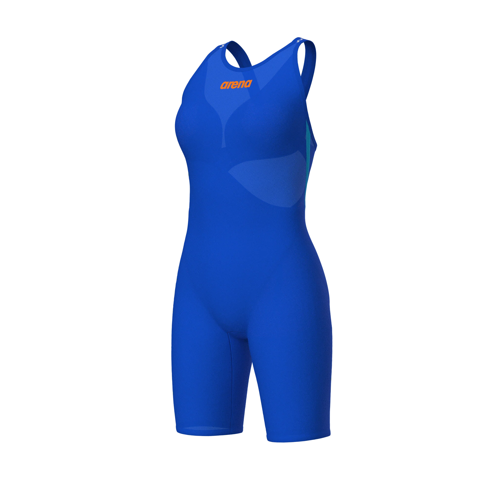 ARENA WOMENS POWERSKIN VELOCE NEON BLAZE OPEN BACK KNEESUIT - Image 11