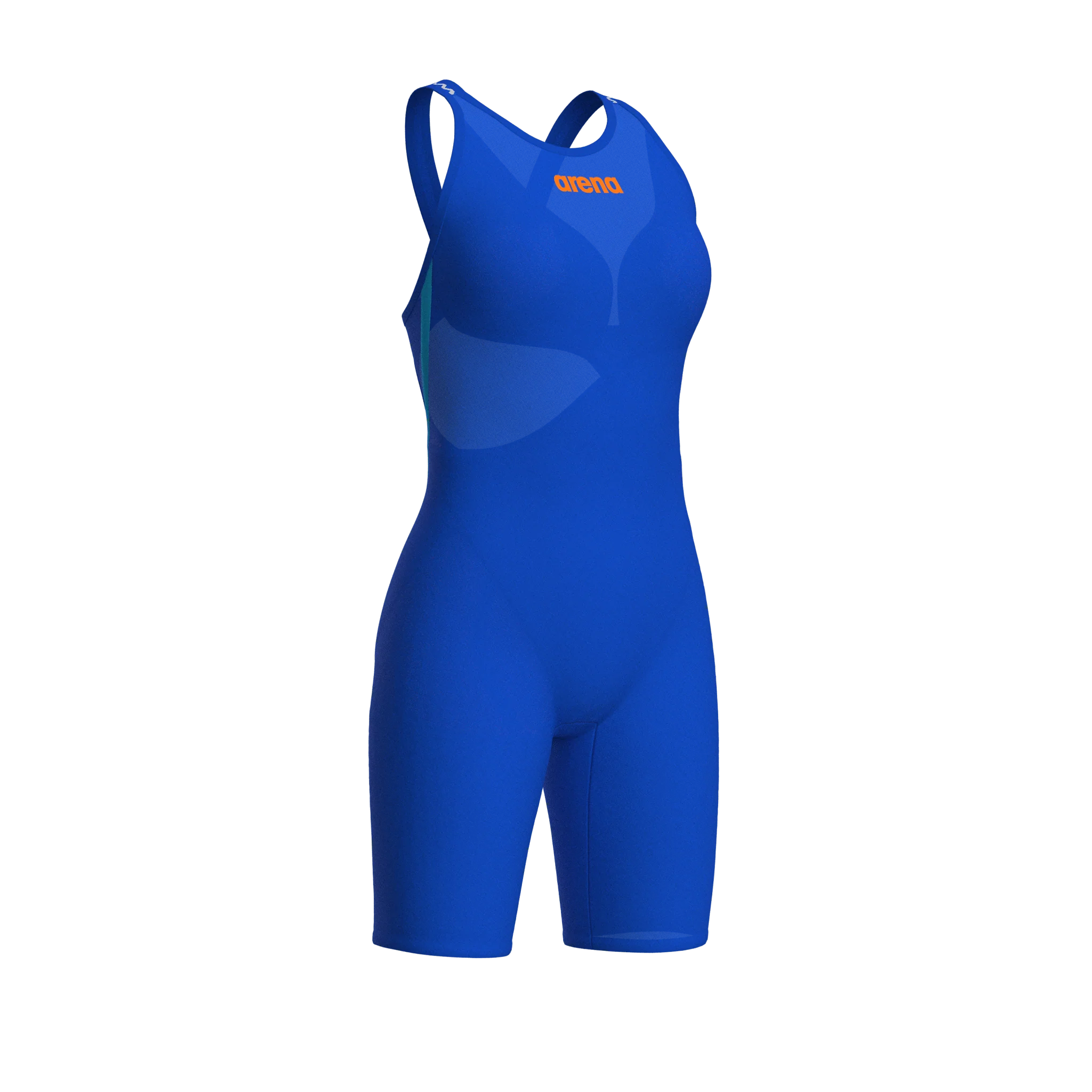 ARENA WOMENS POWERSKIN VELOCE NEON BLAZE OPEN BACK KNEESUIT - Image 6