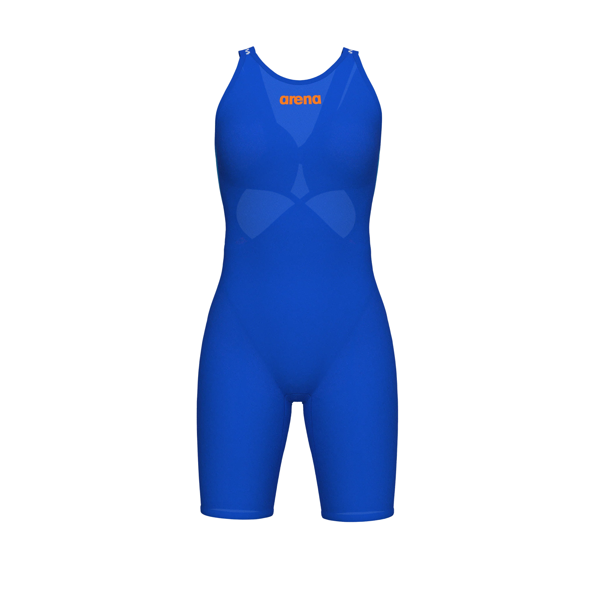 ARENA WOMENS POWERSKIN VELOCE NEON BLAZE OPEN BACK KNEESUIT - Image 7