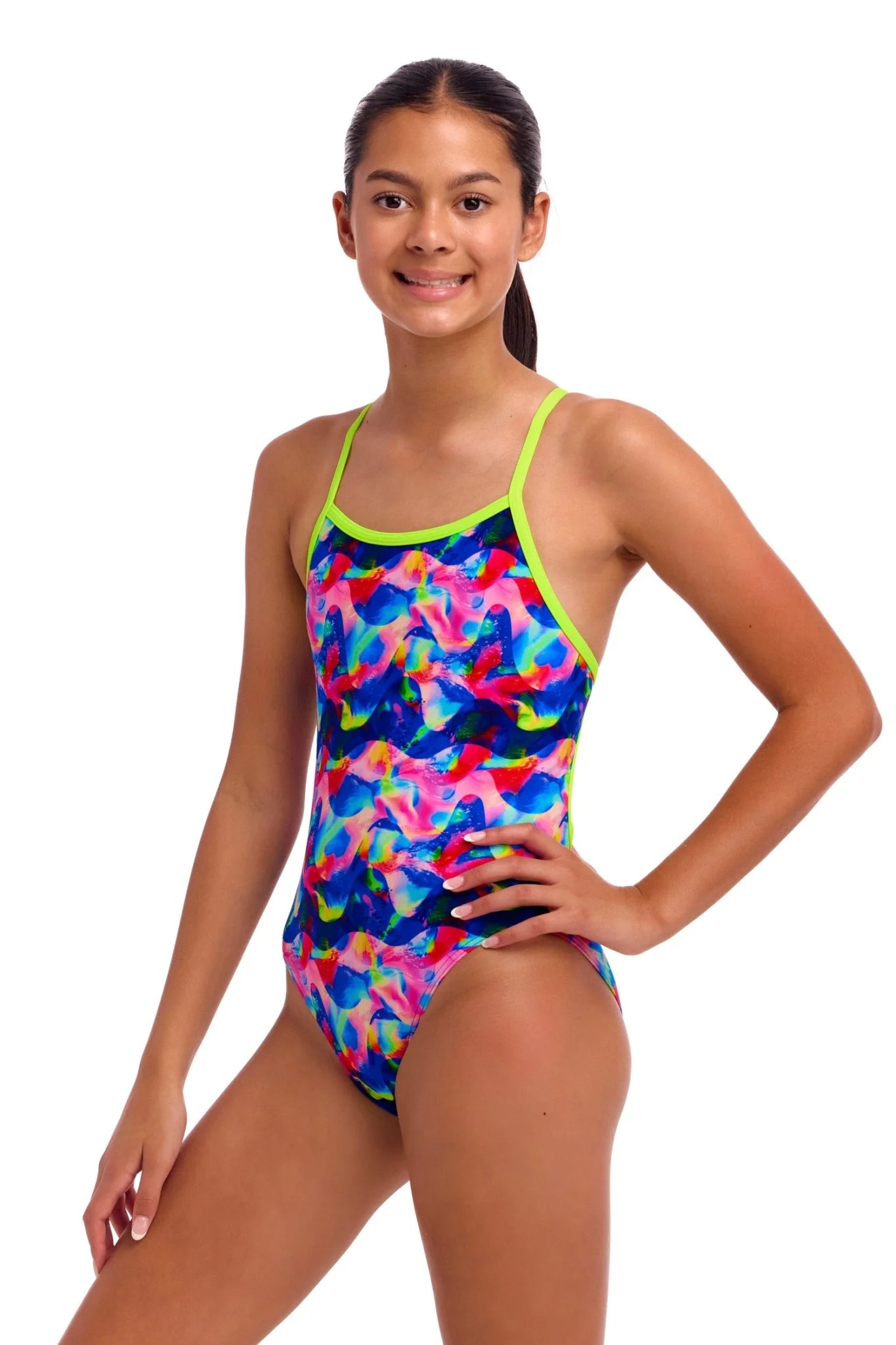 FUNKITA GIRLS WET WAVE SINGLE STRAP ONE PIECE - Image 4