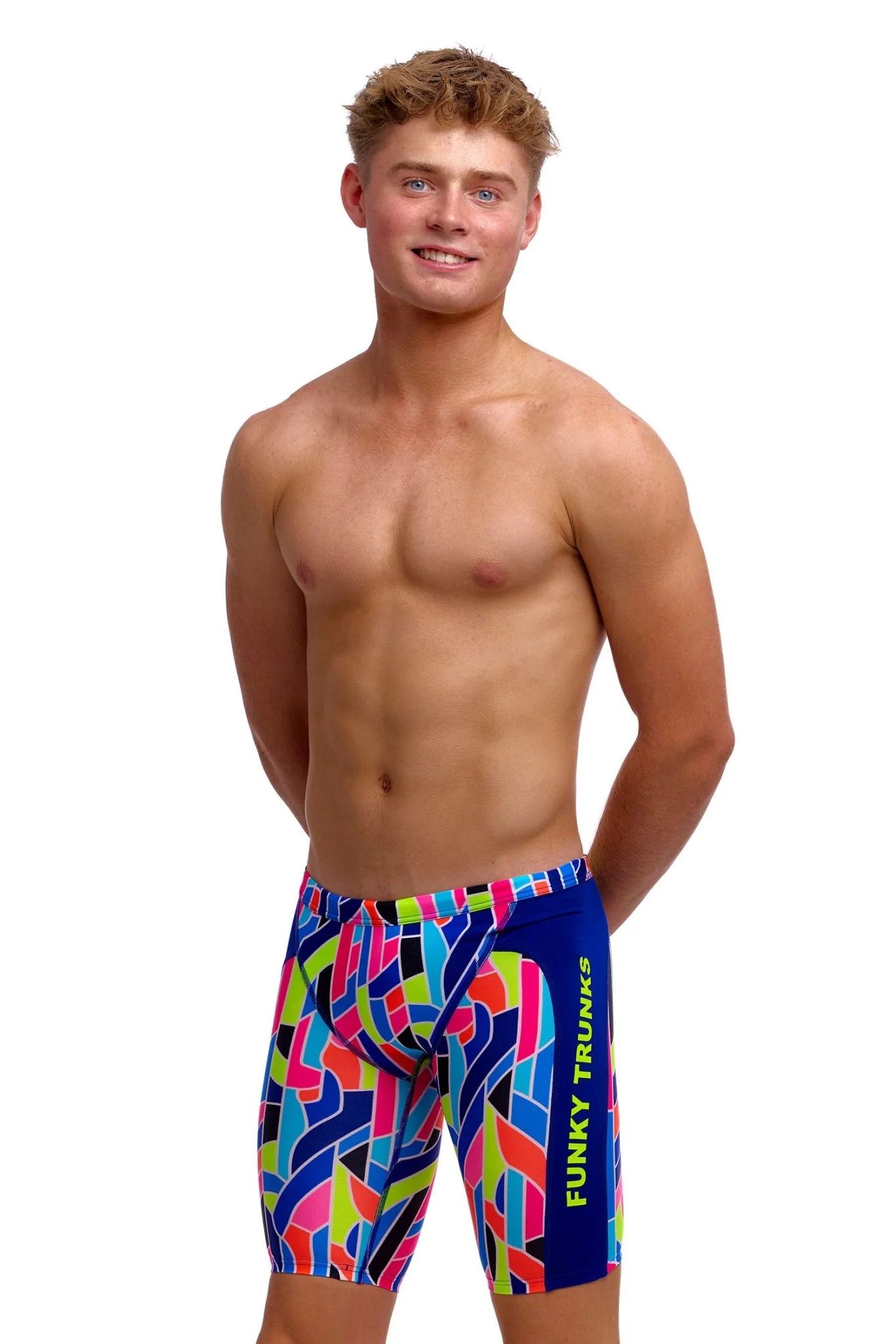 FUNKY TRUNKS BOYS FAULT LINES TRAINING JAMMER - Image 3