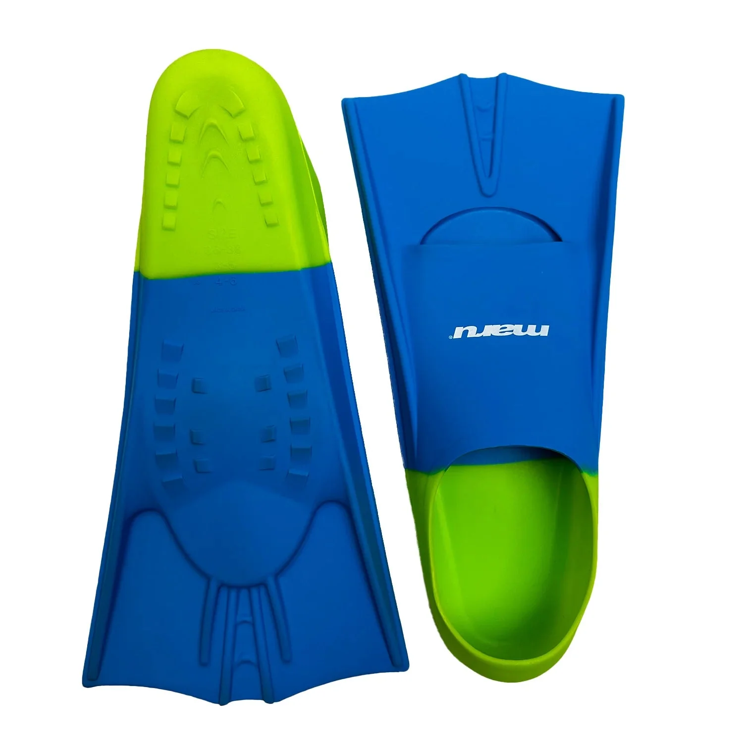 MARU TRAINING FINS BLUE / LIME - Image 2