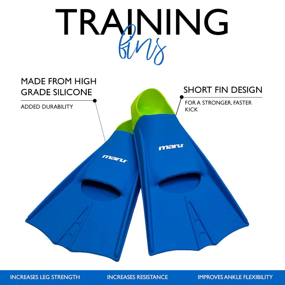MARU TRAINING FINS BLUE / LIME - Image 5