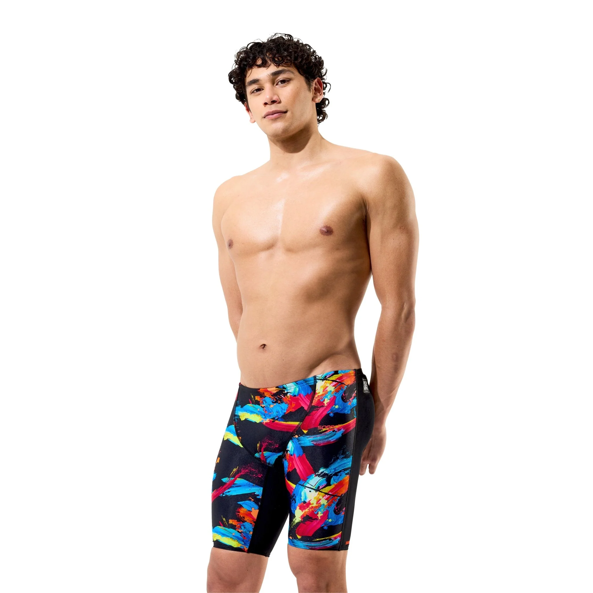 SPEEDO BOYS FASTSKIN ENDURANCE+ MAX HIGH WAIST JAMMER COLOUR SHOCK