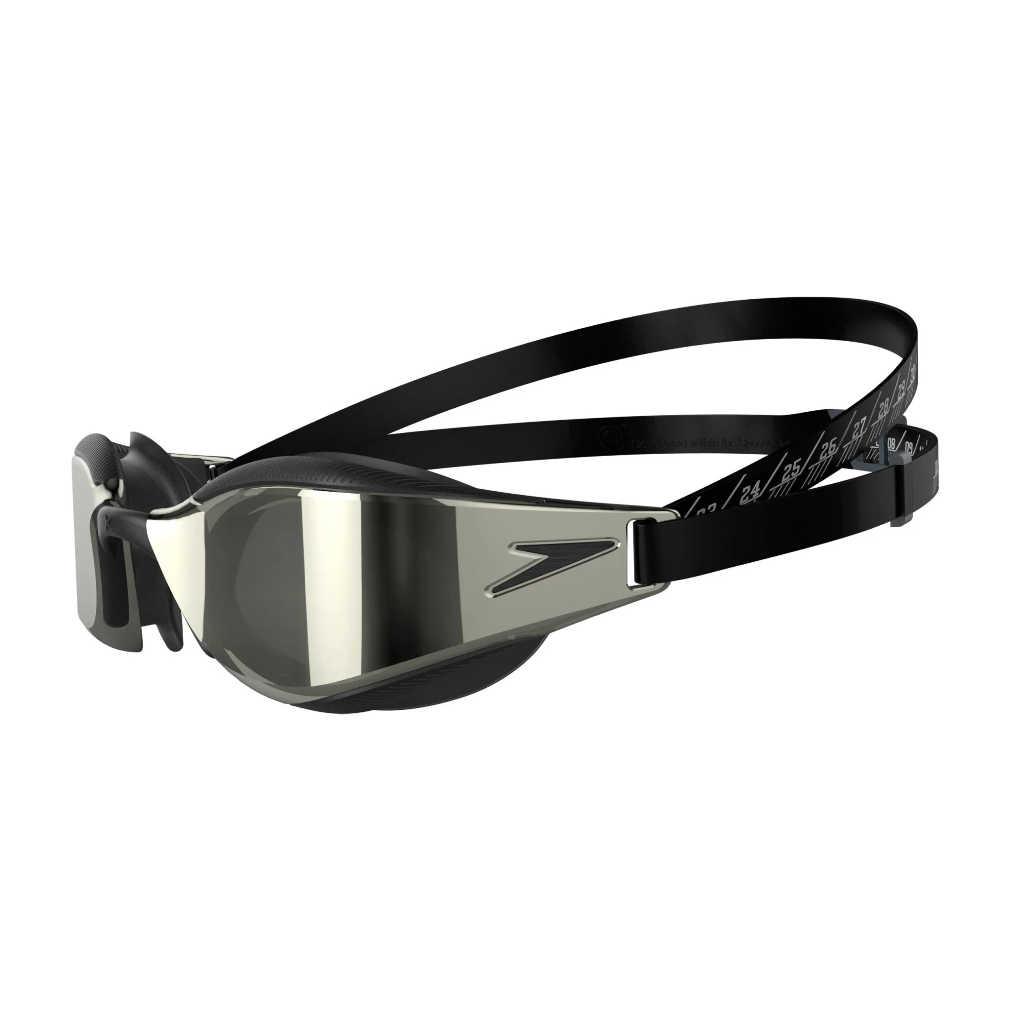 SPEEDO FASTSKIN HYPER ELITE MIRROR GOGGLES BLACK/GREY - Image 4