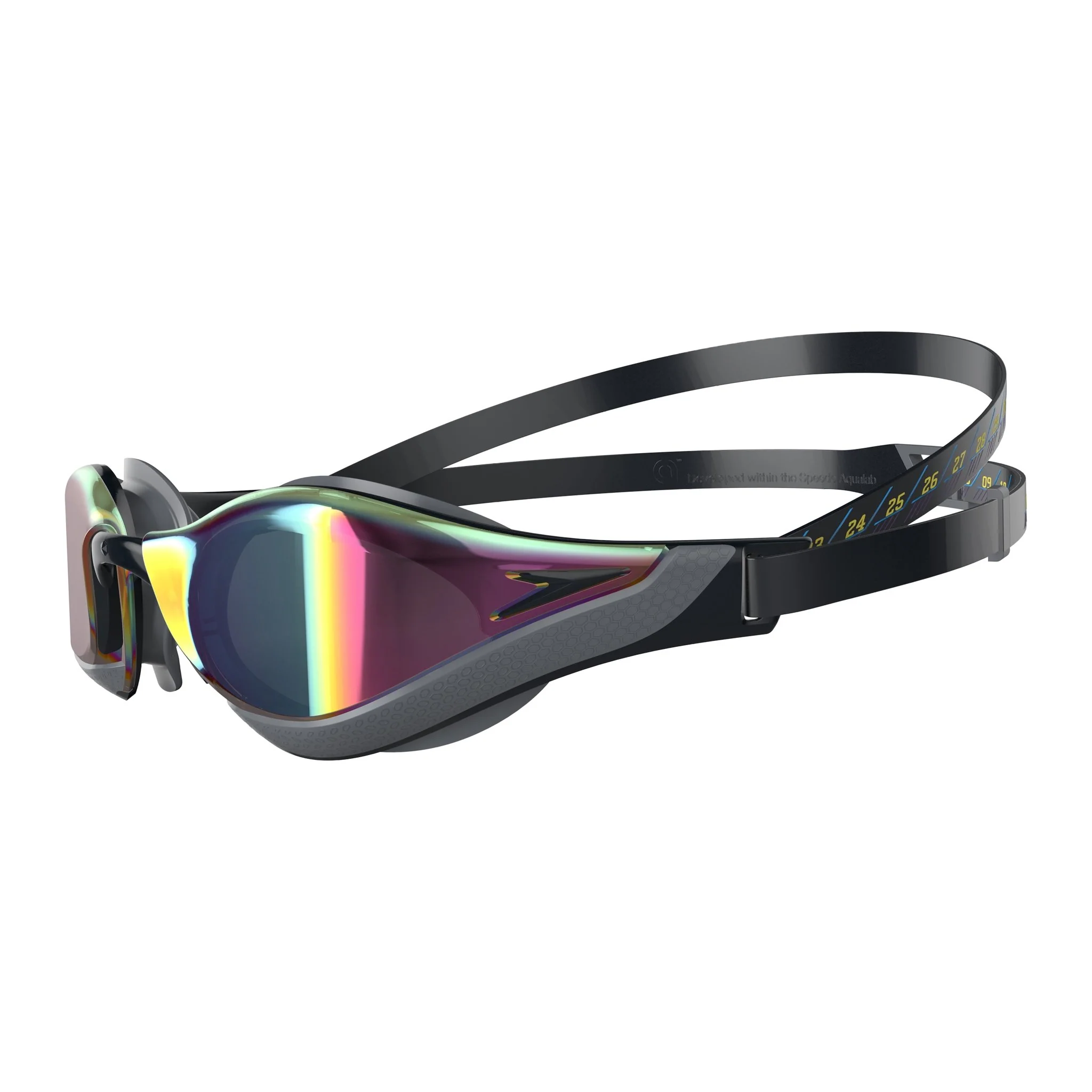 SPEEDO FASTSKIN PURE FOCUS MIRROR GOGGLES COOL-GREY/RUBY - Image 3