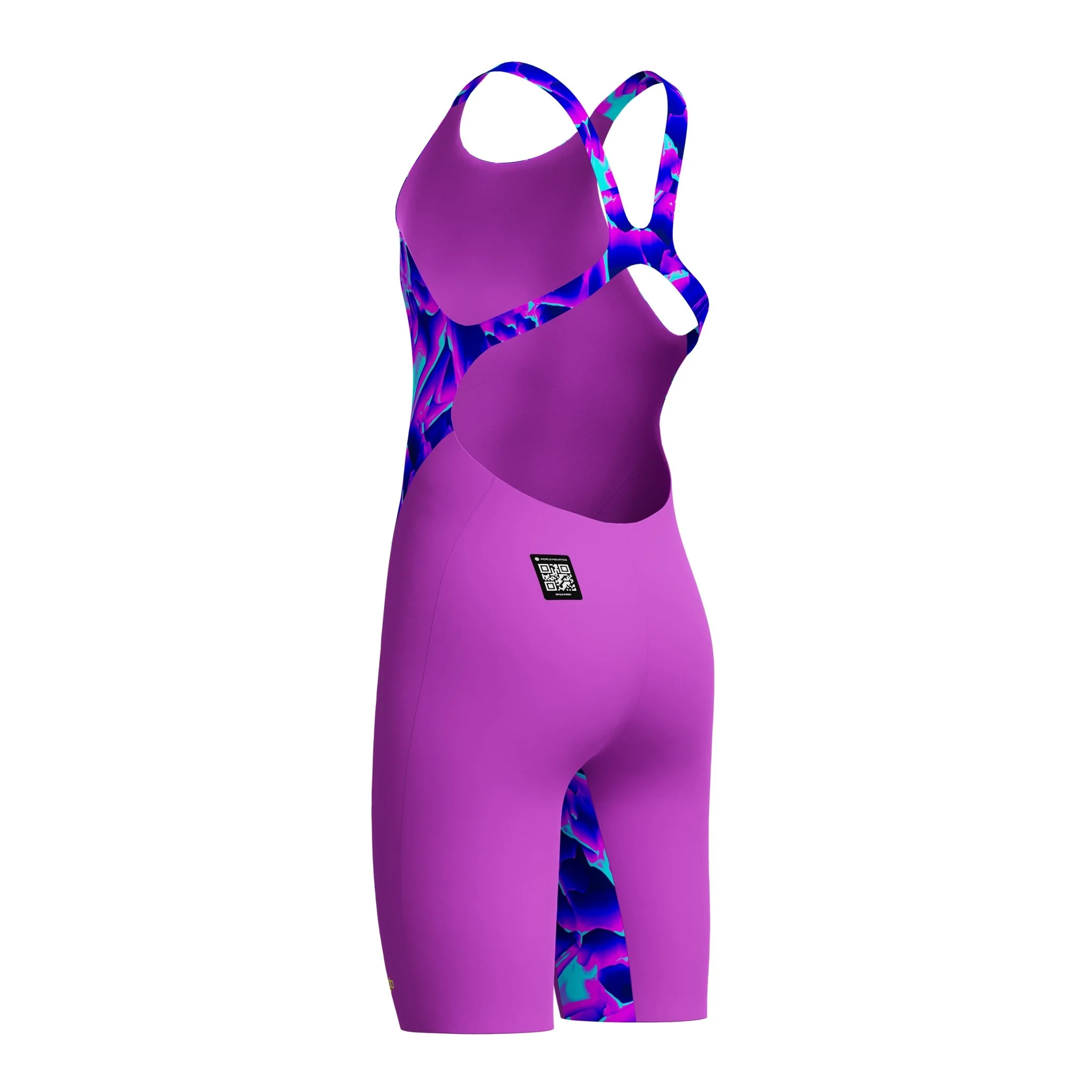SPEEDO GIRLS FASTSKIN ENDURANCE+ MAX KNEESKIN CAVE CURRENT / NEON JELLY - Image 4