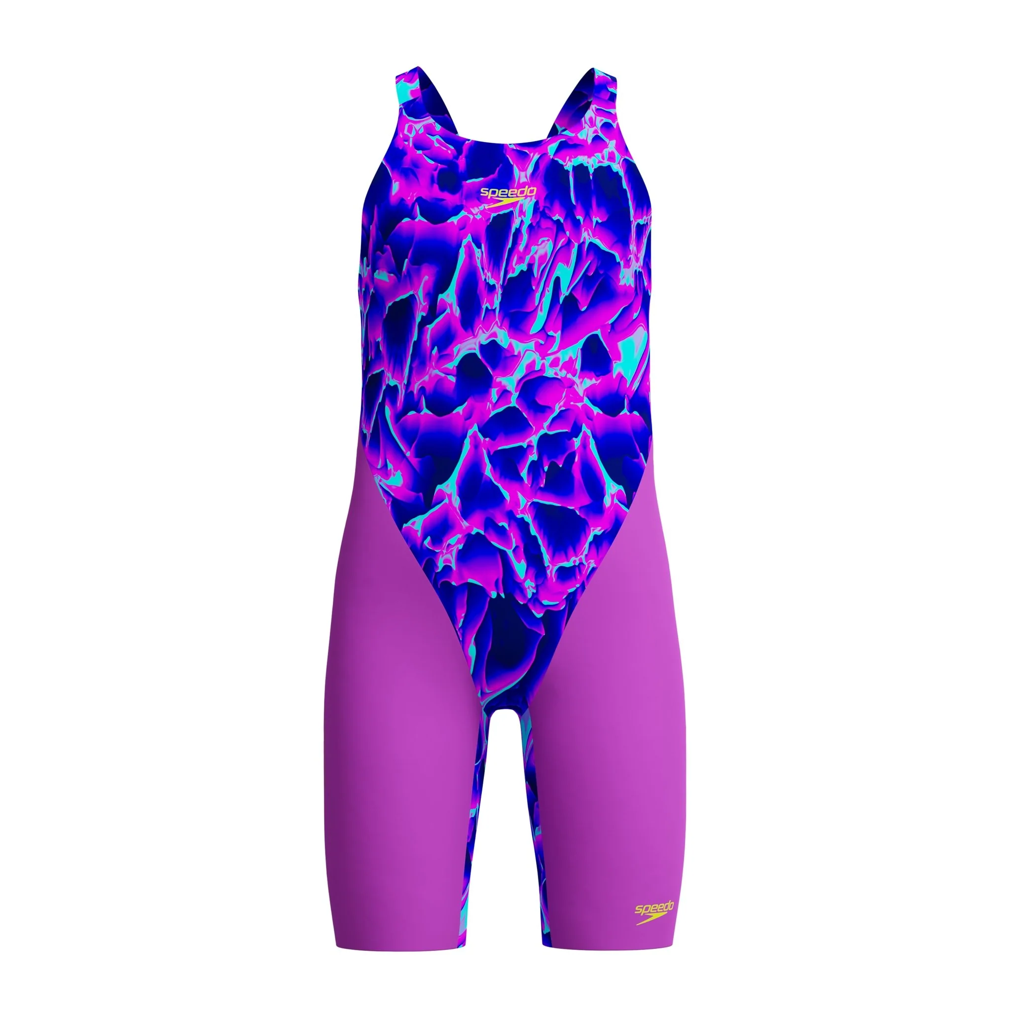 SPEEDO GIRLS FASTSKIN ENDURANCE+ MAX KNEESKIN CAVE CURRENT / NEON JELLY - Image 8