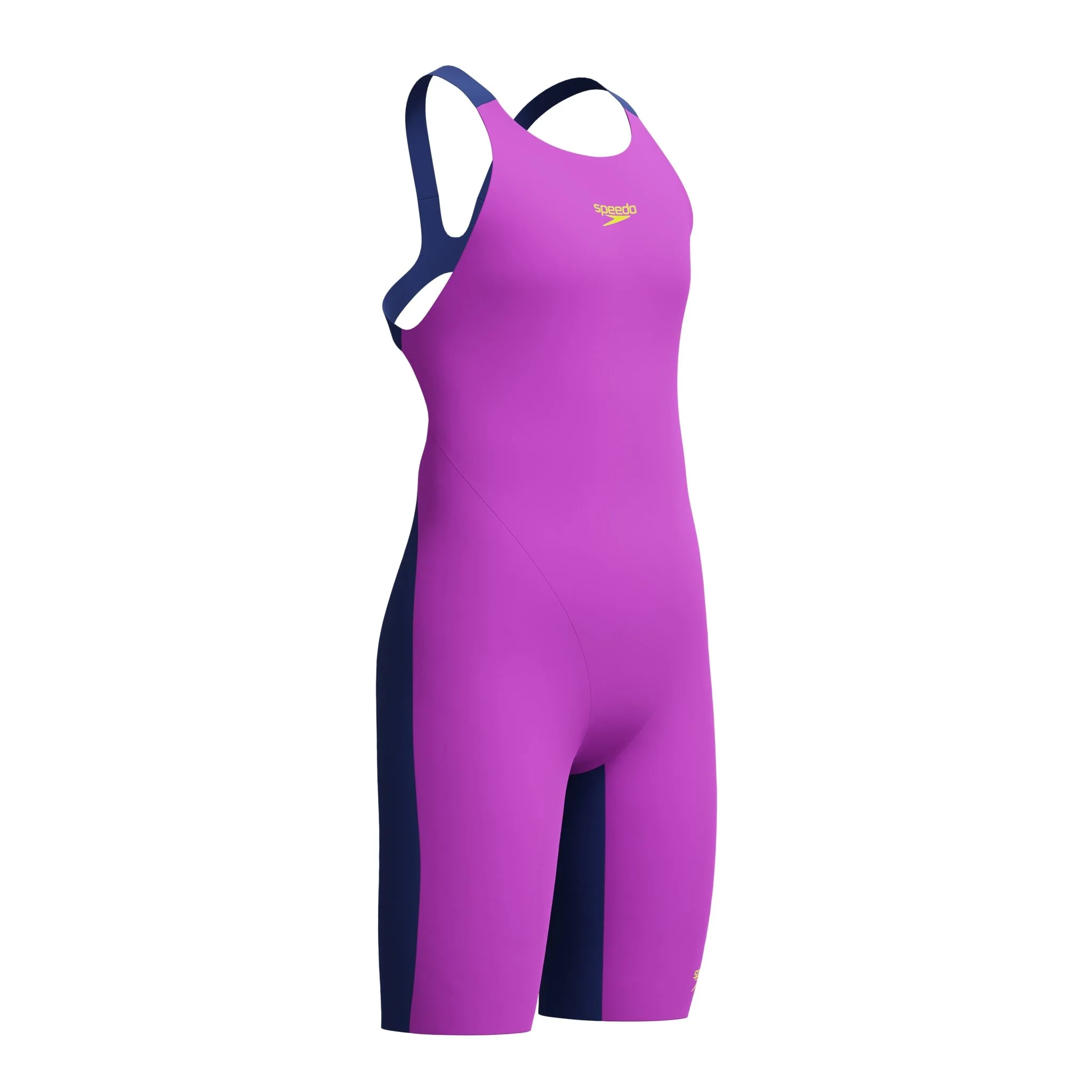 SPEEDO GIRLS FASTSKIN ENDURANCE+ MAX KNEESKIN NEON JELLY / NOBLE NAVY - Image 3