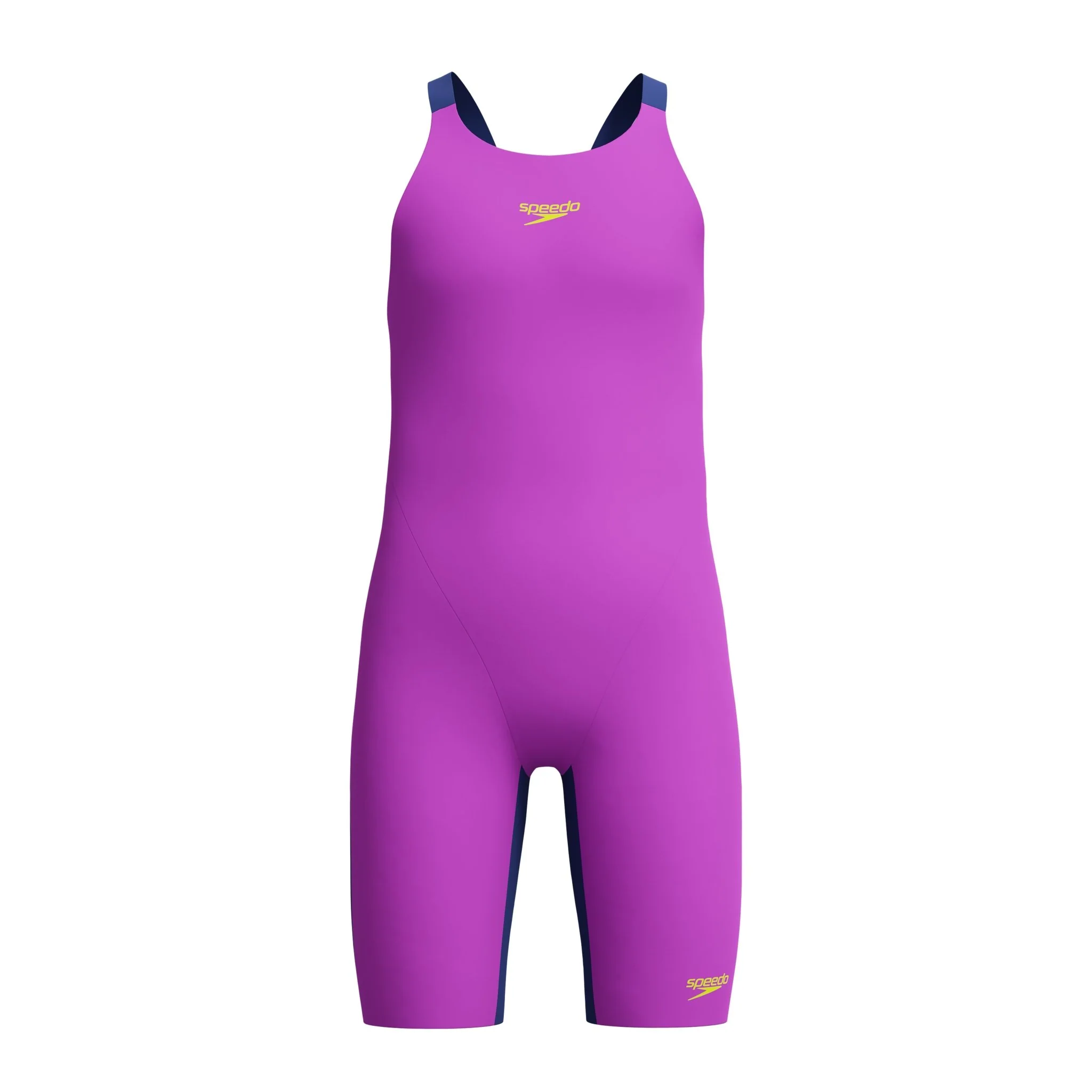 SPEEDO GIRLS FASTSKIN ENDURANCE+ MAX KNEESKIN NEON JELLY / NOBLE NAVY - Image 7