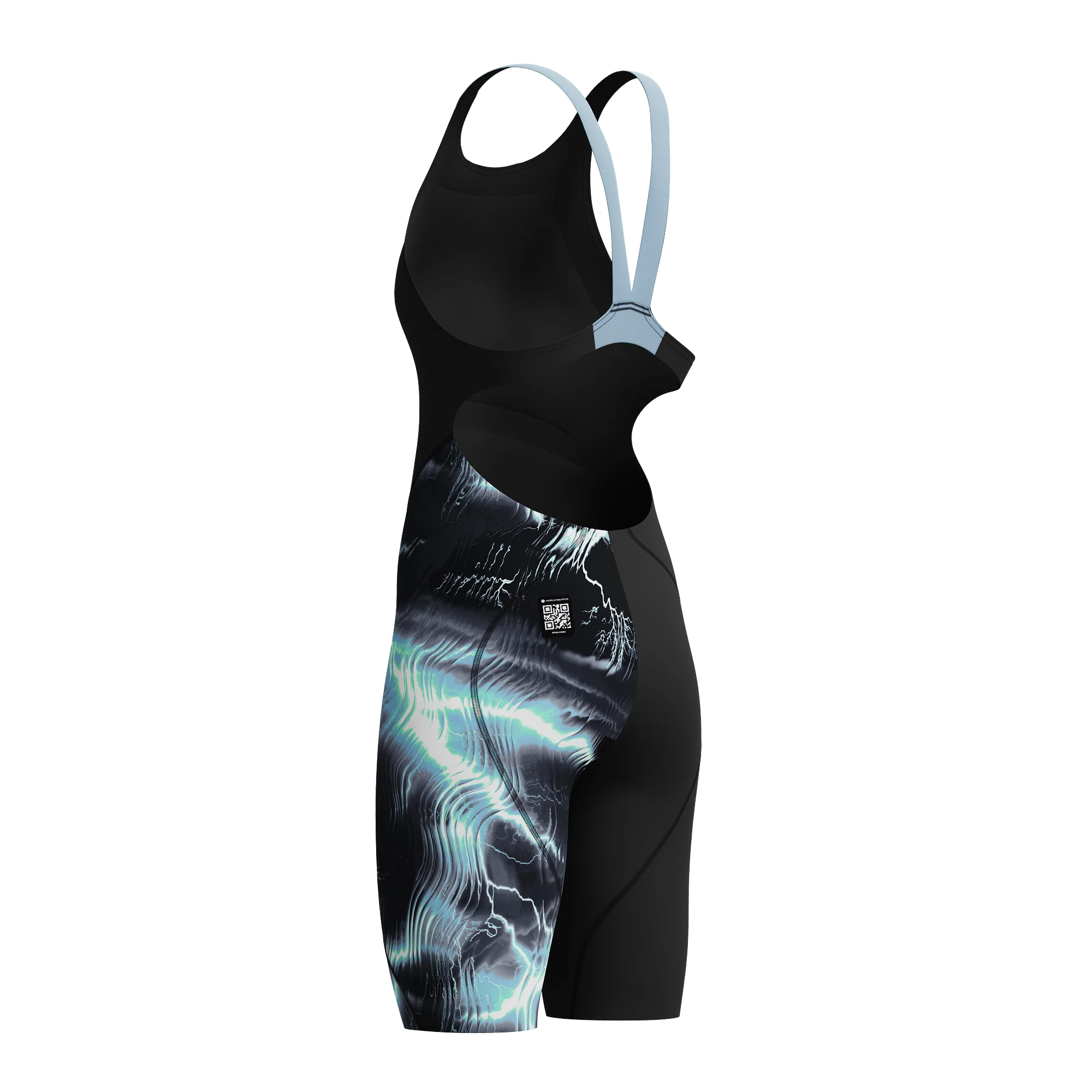 SPEEDO GIRLS FASTSKIN LZR IGNITE KNEESKIN ELECTRO STATIC / BLACK - Image 5