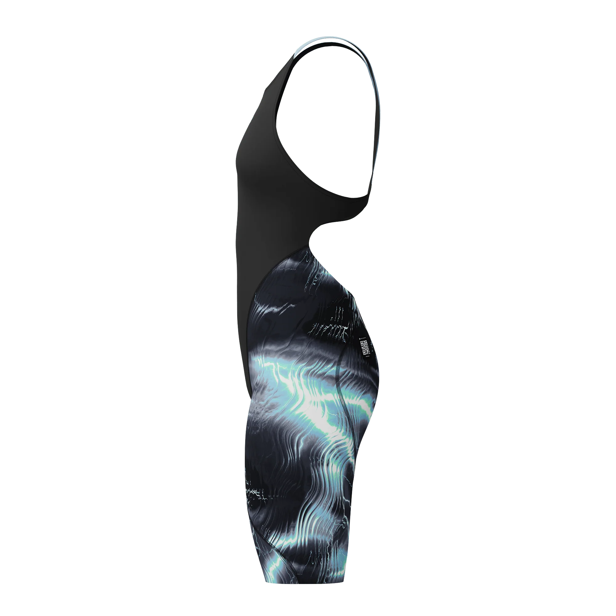 SPEEDO GIRLS FASTSKIN LZR IGNITE KNEESKIN ELECTRO STATIC / BLACK - Image 6