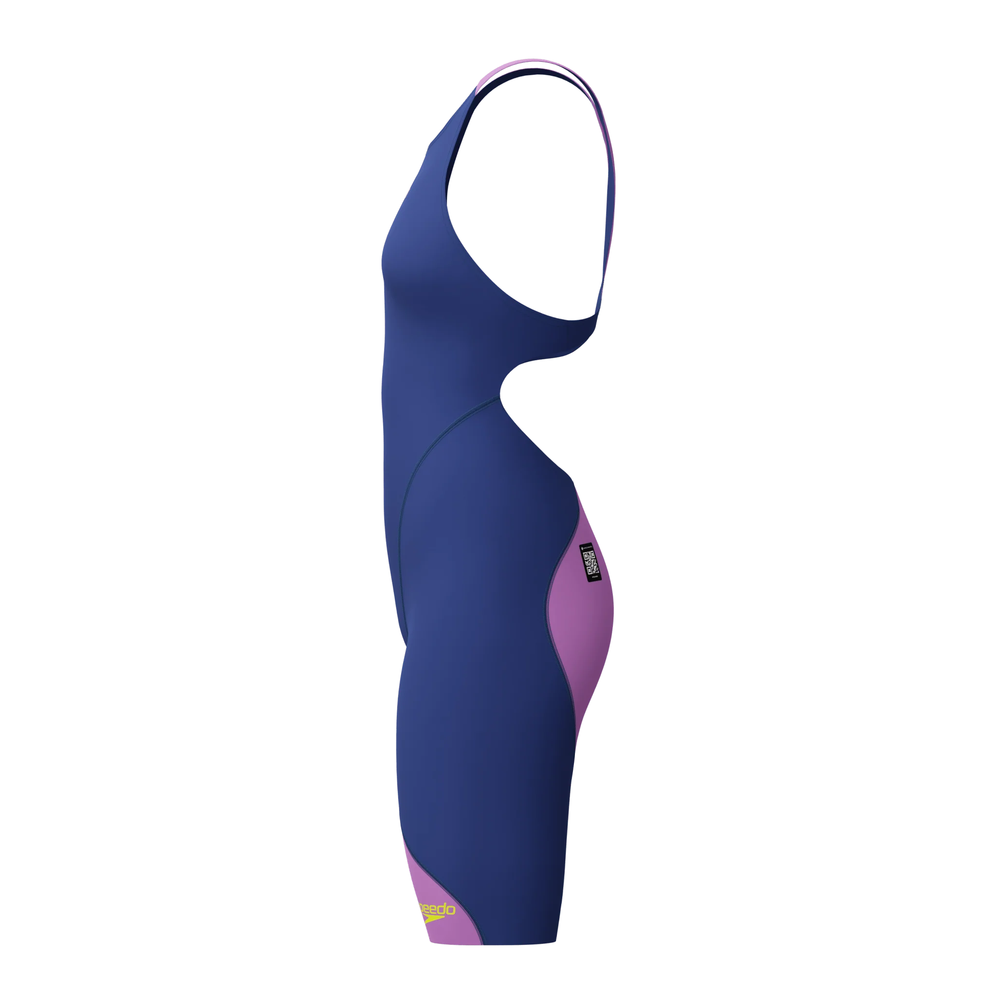 SPEEDO GIRLS FASTSKIN LZR IGNITE KNEESKIN NOBLE NAVY / NEON JELLY - Image 5