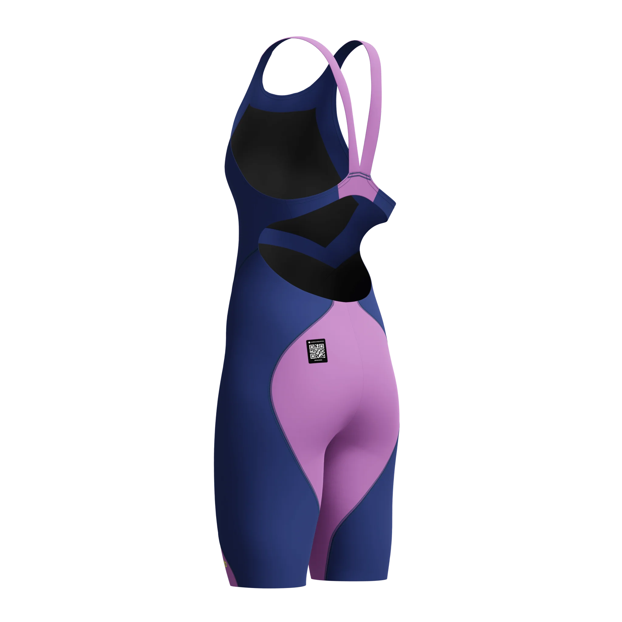 SPEEDO GIRLS FASTSKIN LZR IGNITE KNEESKIN NOBLE NAVY / NEON JELLY - Image 8