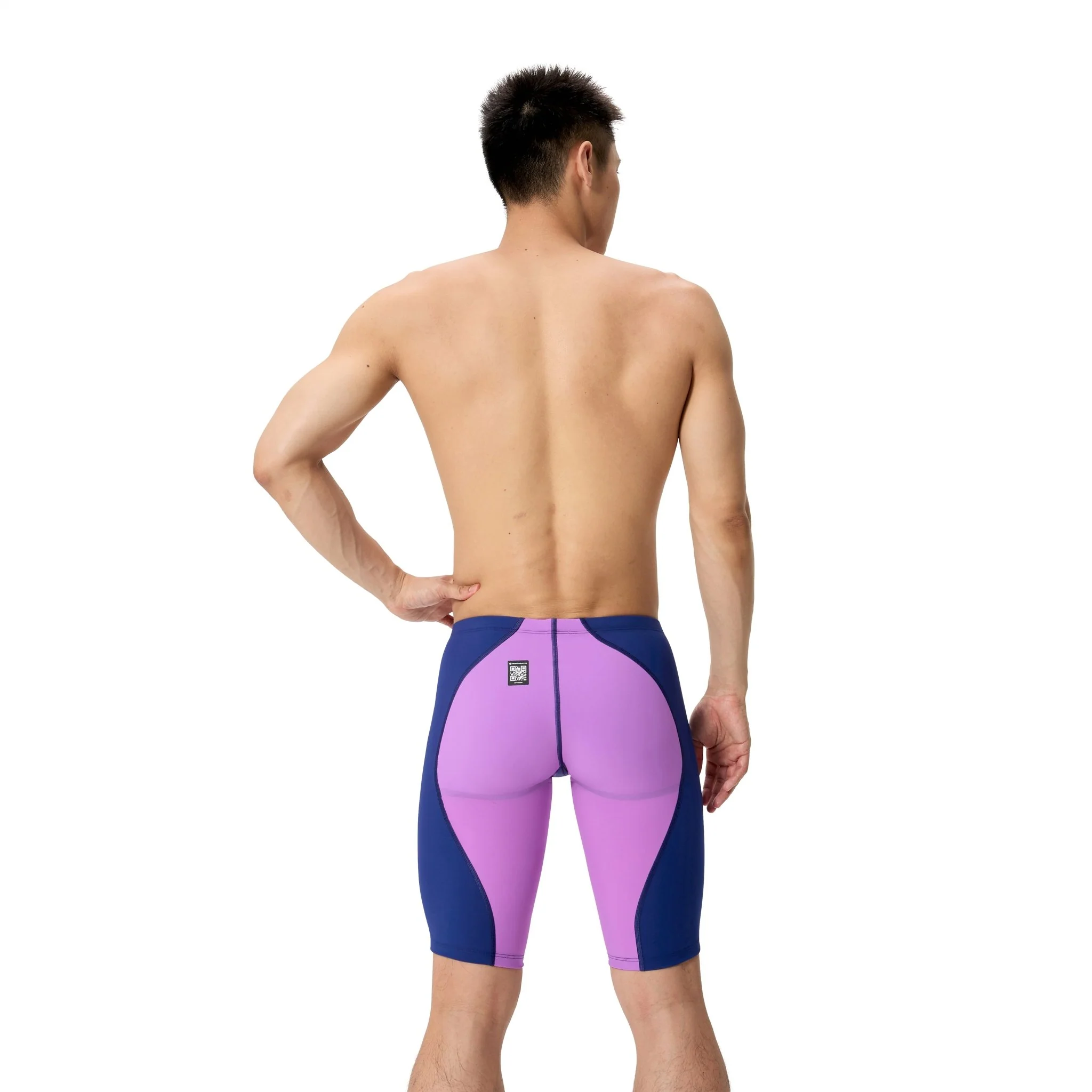 SPEEDO MENS FASTSKIN LZR IGNITE JAMMER NOBLE NAVY / NEON JELLY - Image 2