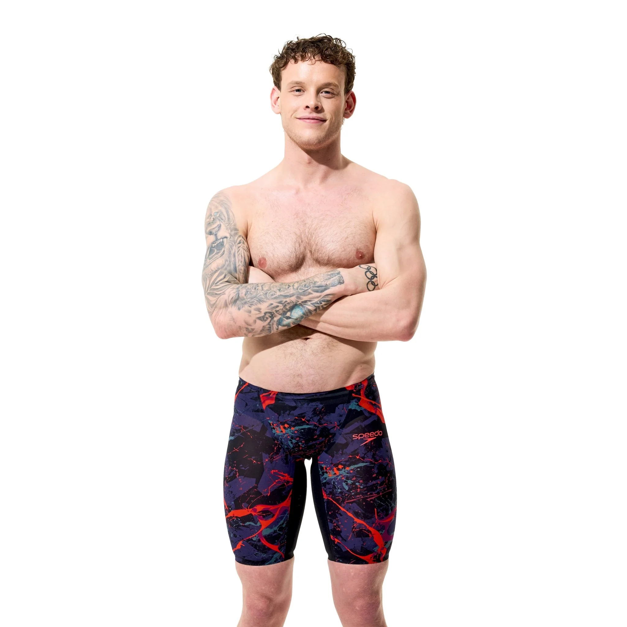 SPEEDO MENS FASTSKIN LZR PURE VALOR 2.0 JAMMER BLACK EMBER