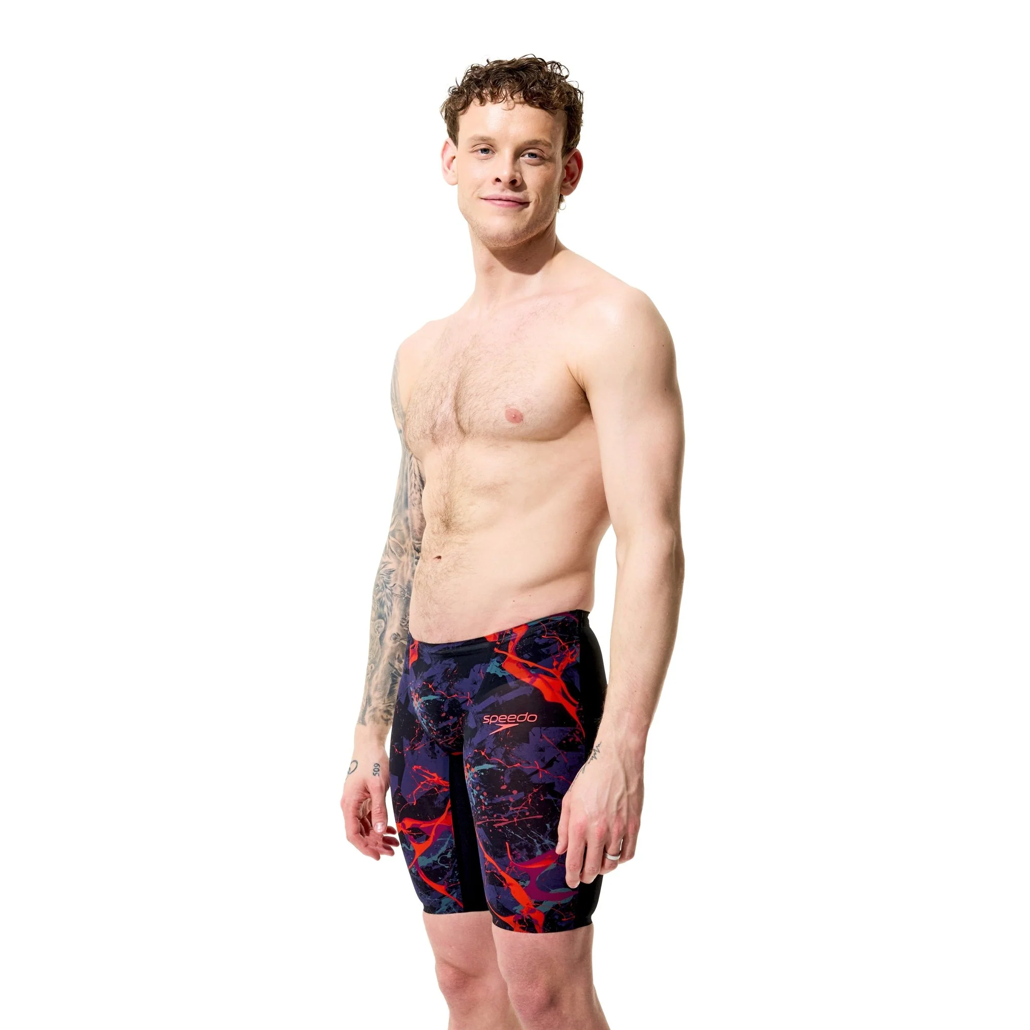 SPEEDO MENS FASTSKIN LZR PURE VALOR 2.0 JAMMER BLACK EMBER - Image 3