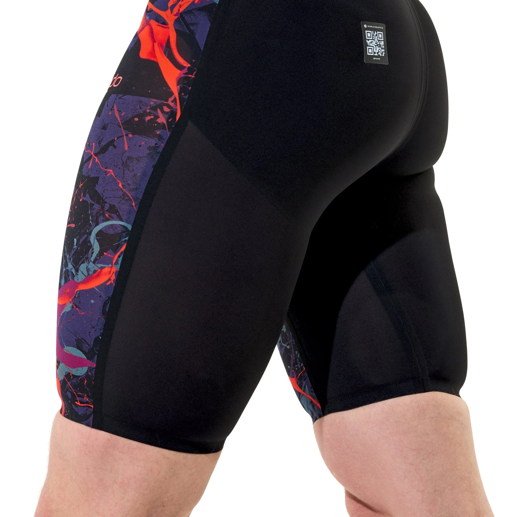 SPEEDO MENS FASTSKIN LZR PURE VALOR 2.0 JAMMER BLACK EMBER - Image 5