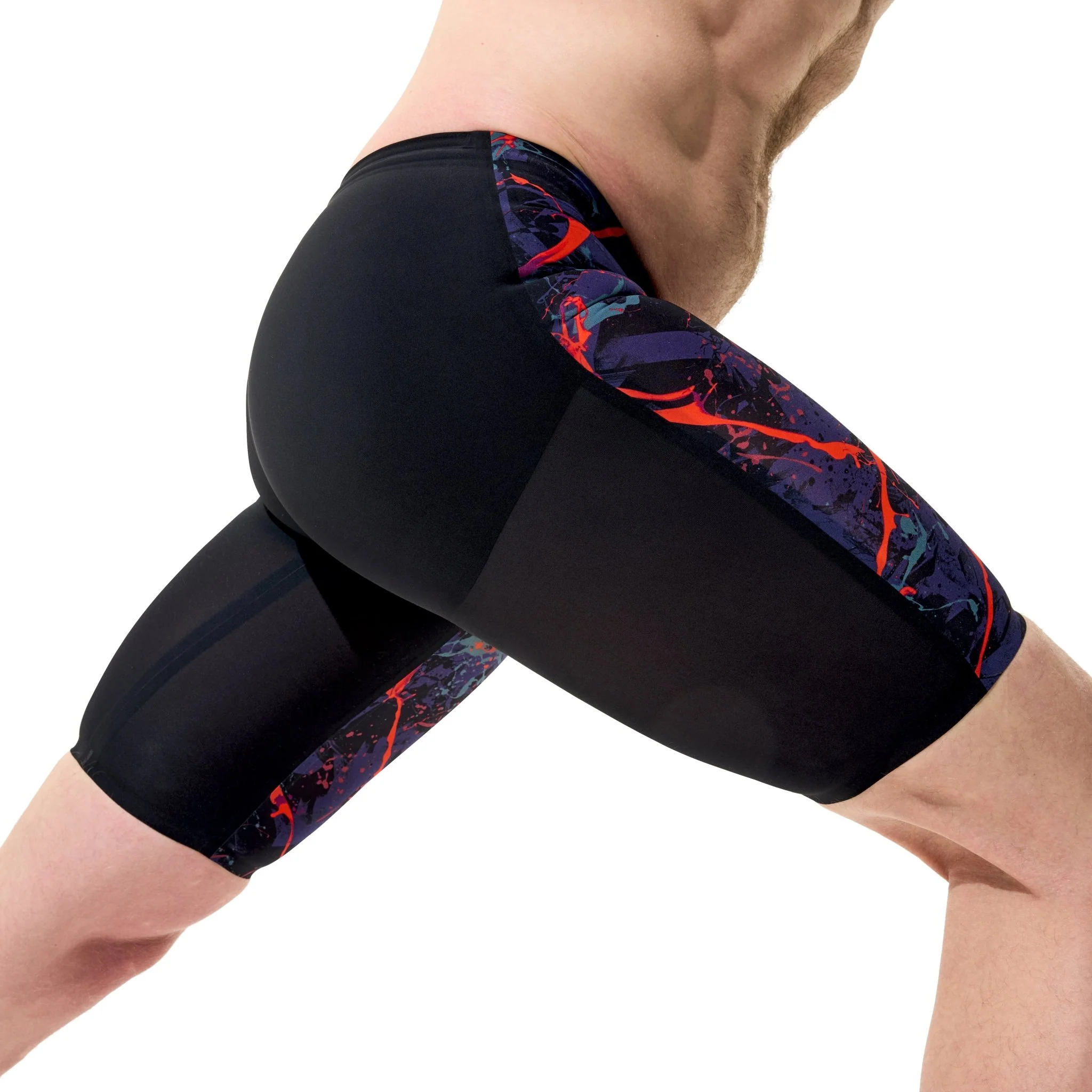 SPEEDO MENS FASTSKIN LZR PURE VALOR 2.0 JAMMER BLACK EMBER - Image 6