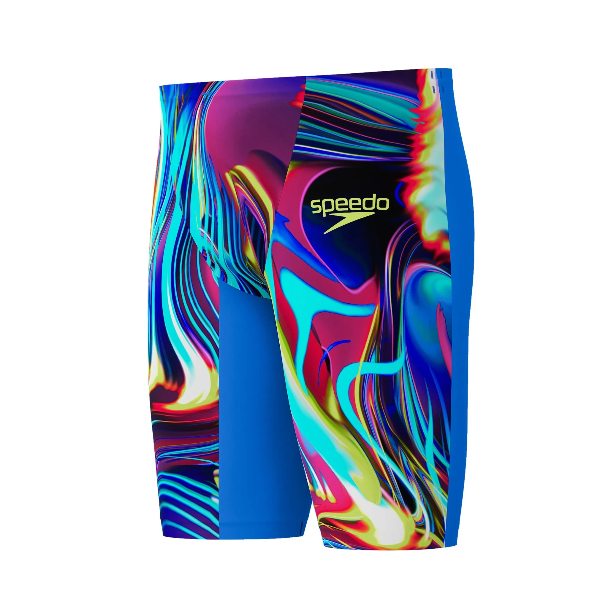 SPEEDO MENS FASTSKIN LZR PURE VALOR 2.0 JAMMER MOLTEN BLUR / COBALT POP - Image 12
