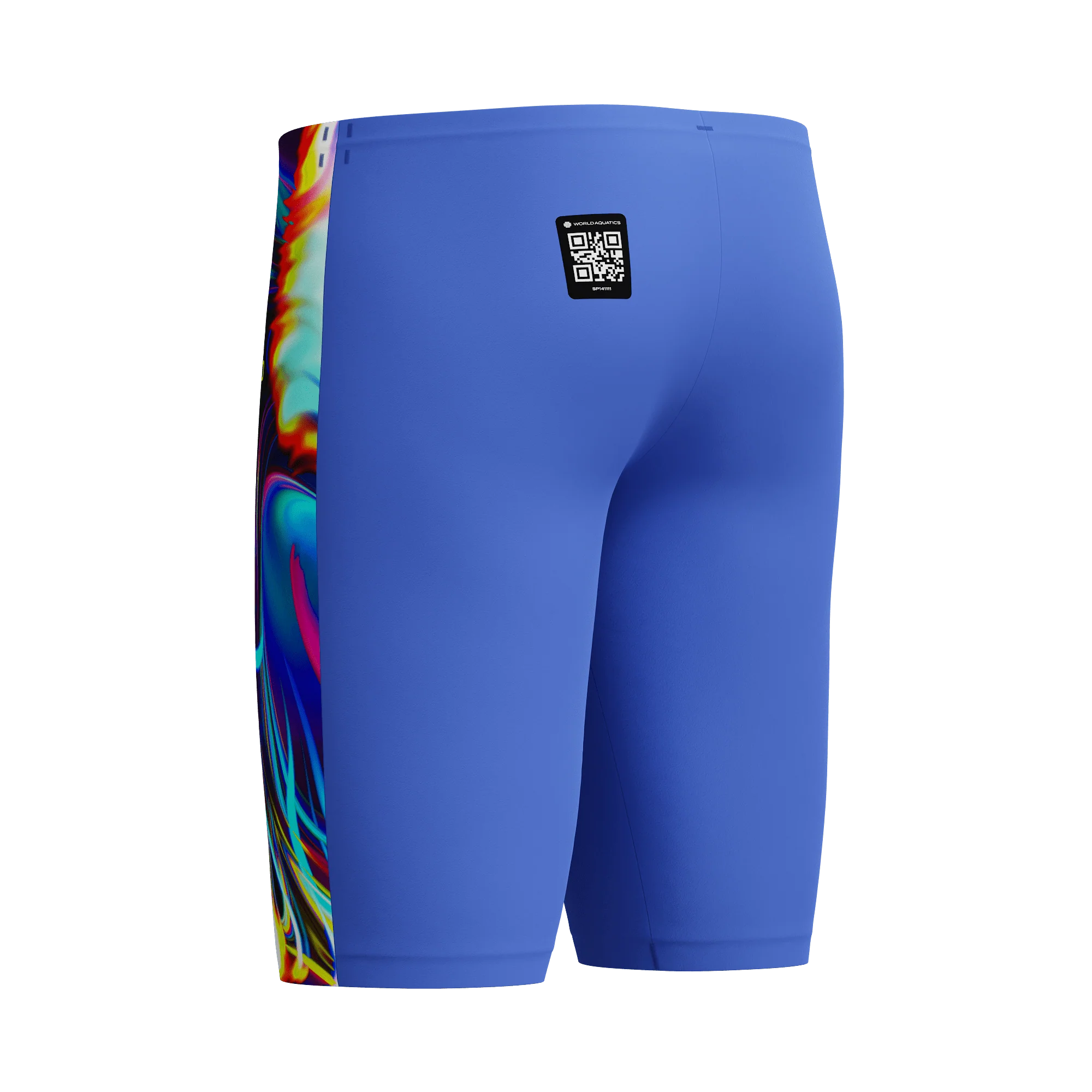 SPEEDO MENS FASTSKIN LZR PURE VALOR 2.0 JAMMER MOLTEN BLUR / COBALT POP - Image 6