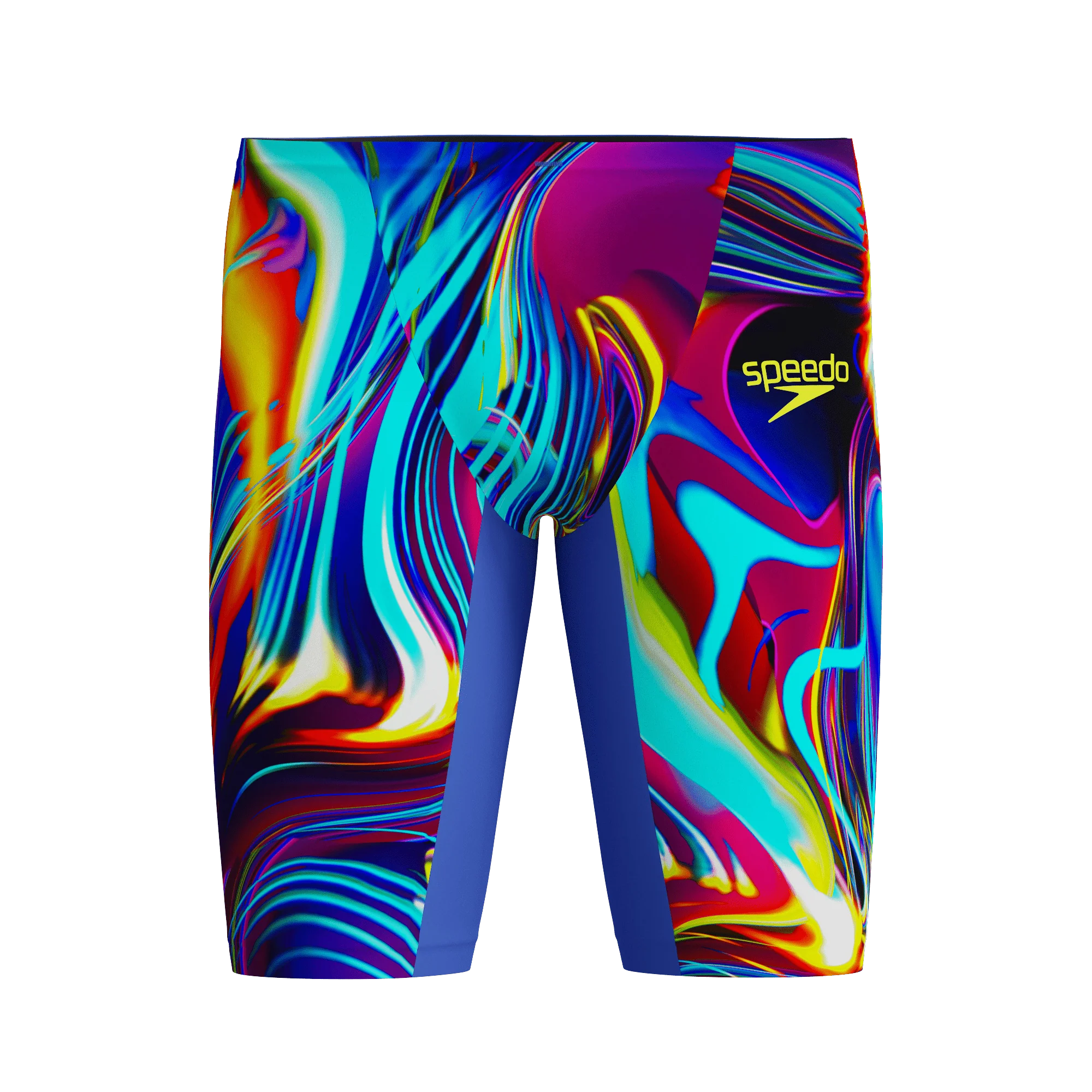SPEEDO MENS FASTSKIN LZR PURE VALOR 2.0 JAMMER MOLTEN BLUR / COBALT POP - Image 9