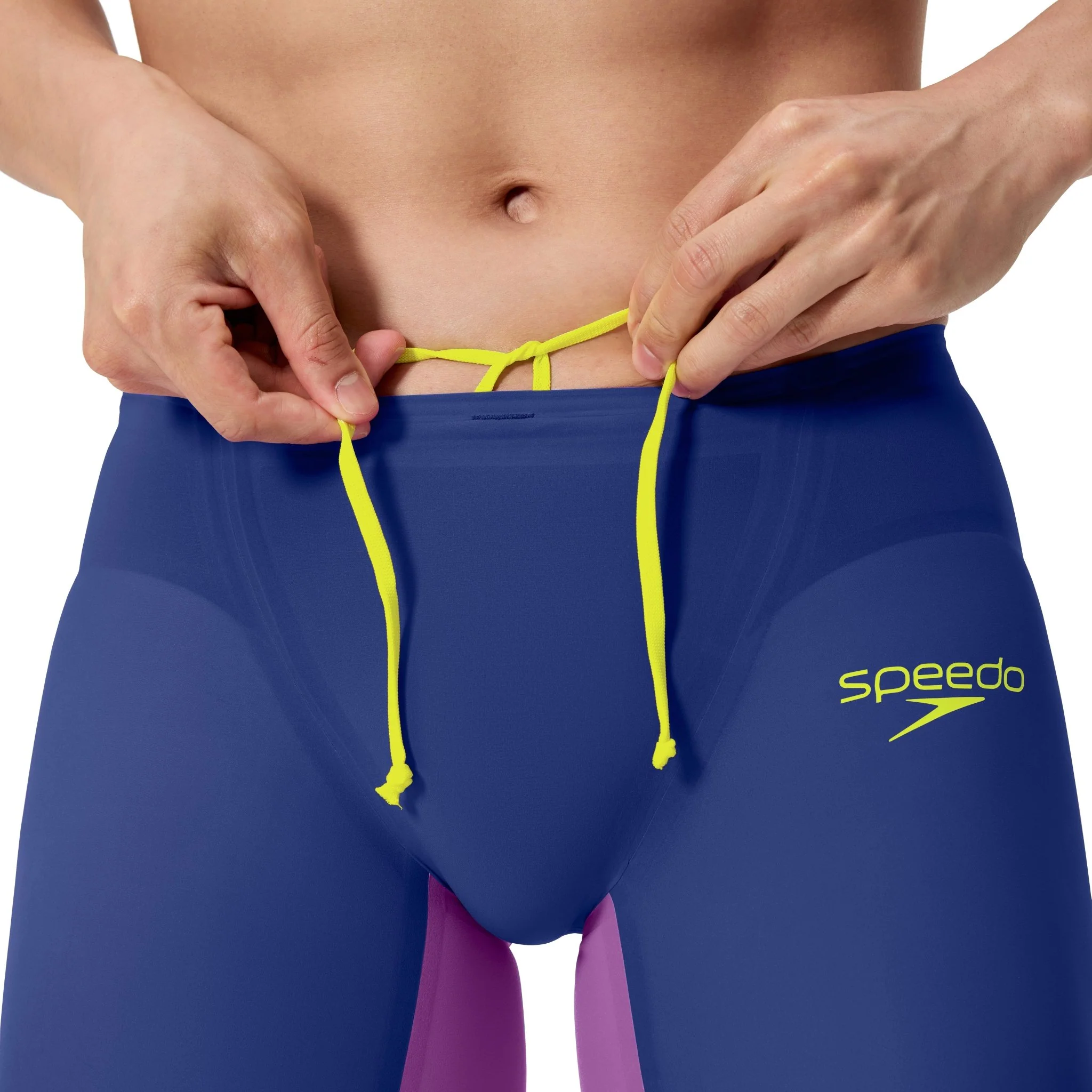 SPEEDO MENS FASTSKIN LZR PURE VALOR 2.0 JAMMER NOBLE NAVY / JELLY - Image 4