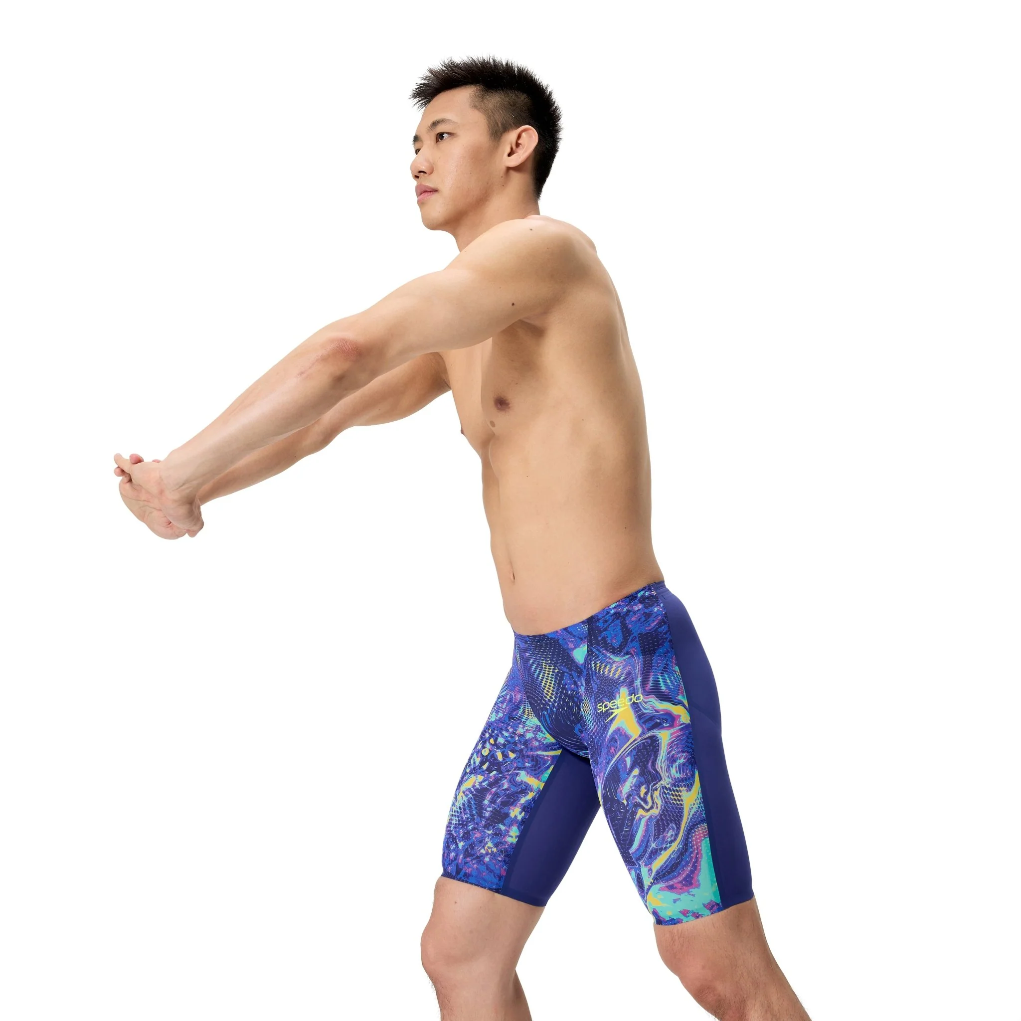 SPEEDO MENS FASTSKIN LZR PURE VALOR 2.0 JAMMER NOBLE NAVY / MORPHOSIS - Image 3
