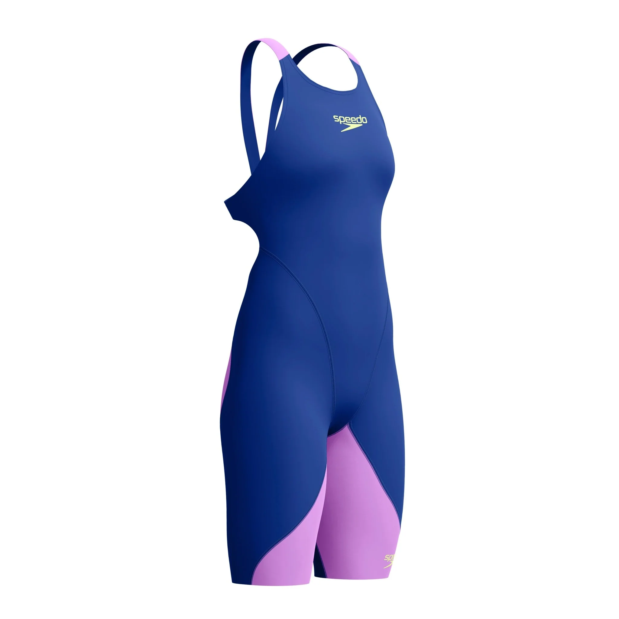 SPEEDO WOMENS FASTSKIN LZR IGNITE KNEESKIN NOBLE NAVY / NEON JELLY - Image 10