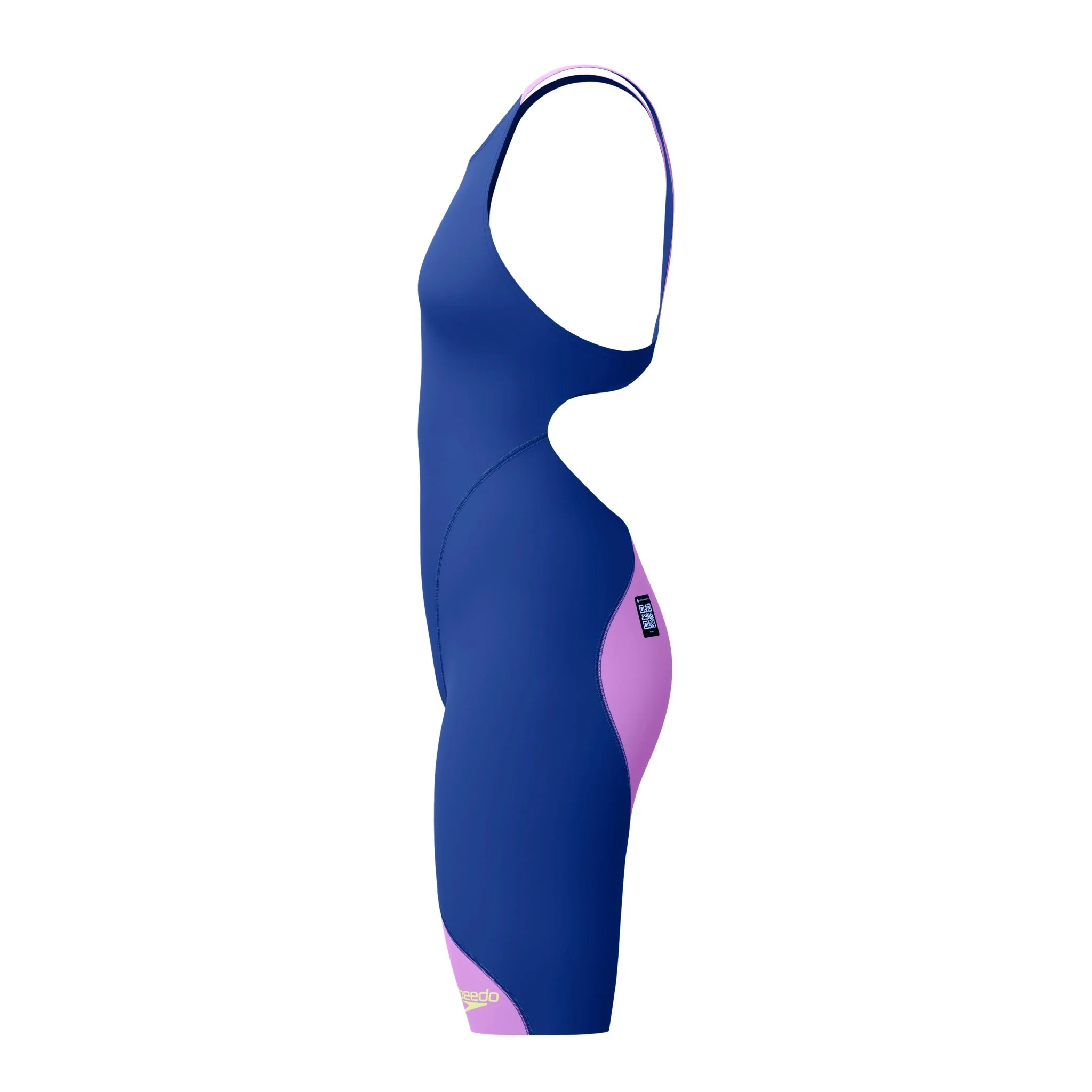 SPEEDO WOMENS FASTSKIN LZR IGNITE KNEESKIN NOBLE NAVY / NEON JELLY - Image 12