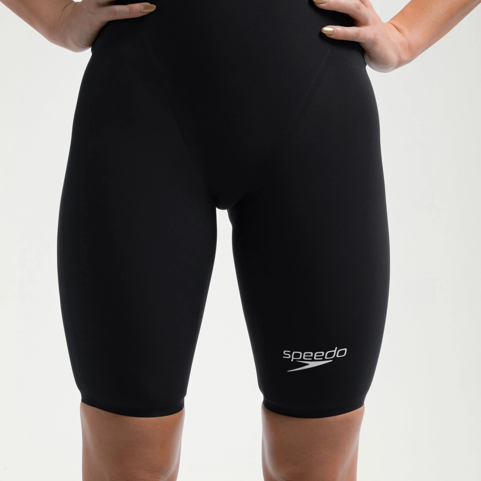 SPEEDO WOMENS FASTSKIN LZR PURE VALOR 2.0 OPENBACK KNEESKIN BLACK - Image 7