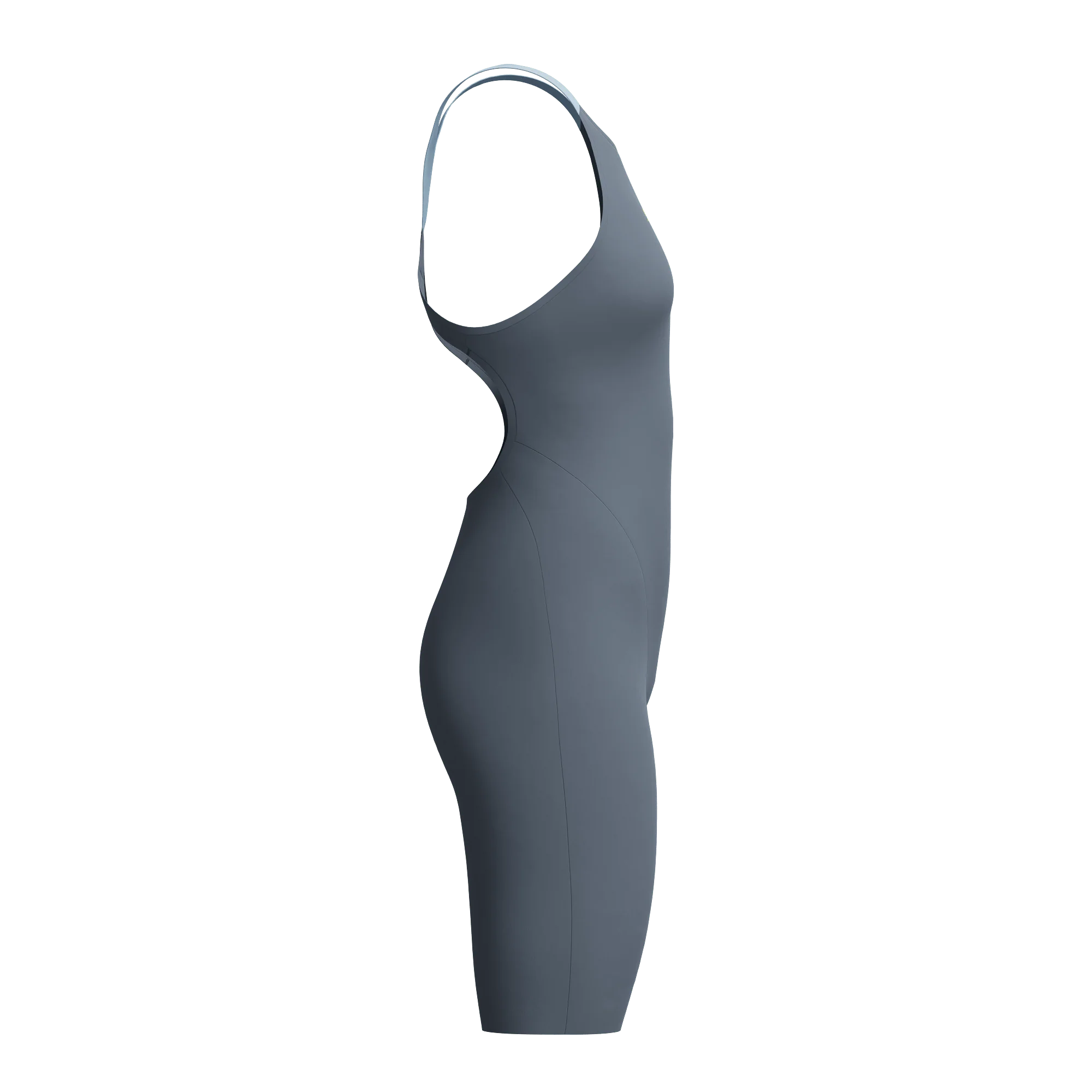SPEEDO WOMENS FASTSKIN LZR PURE VALOR 2.0 OPENBACK KNEESKIN GREY LEAD / ACADIA BLUE - Image 7